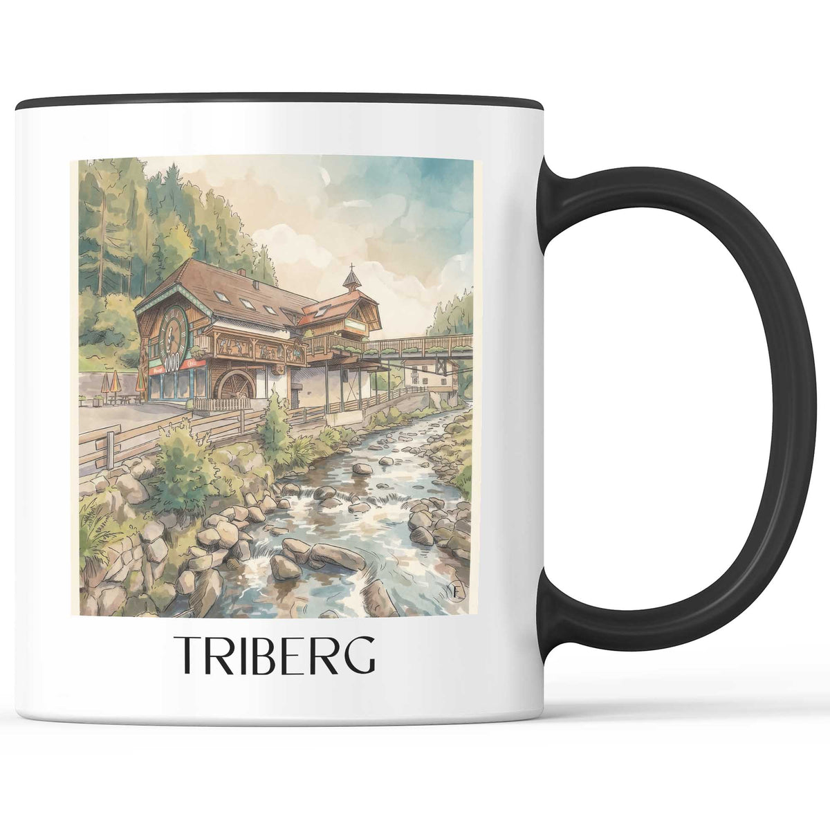 triberg-schwarzwald-deutschland-kaffeebecher-aquarell
