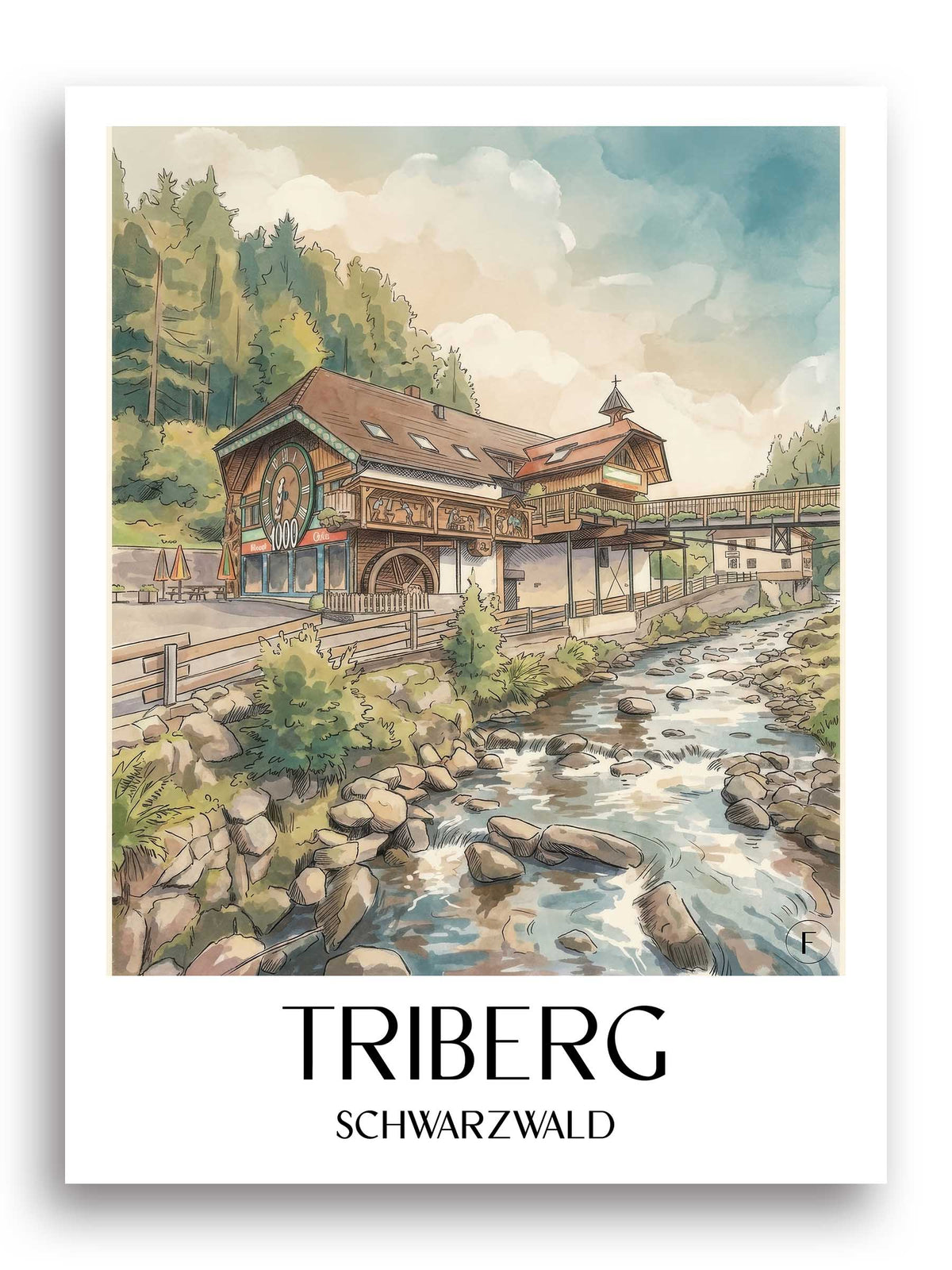 triberg-schwarzwald-deutschland-poster-aquarell