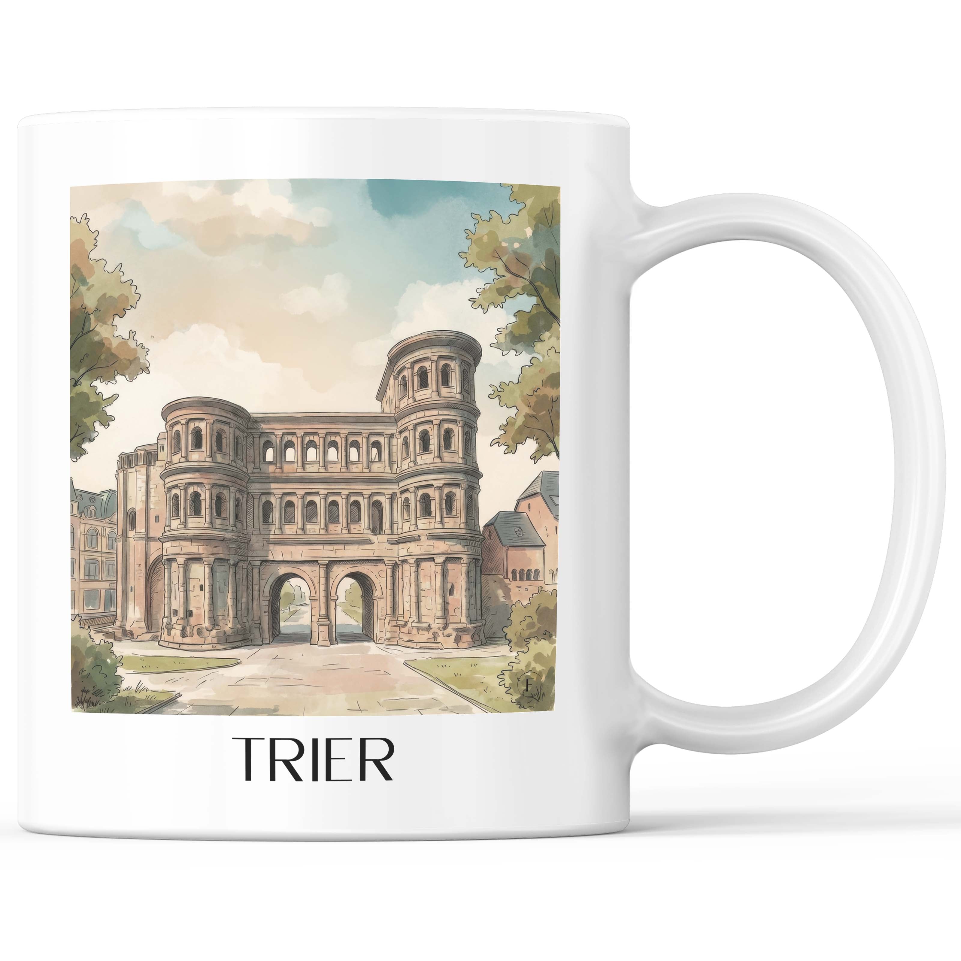 Trier - Deutschland Becher - Kaffeetasse im Aquarell Stil - favplace
