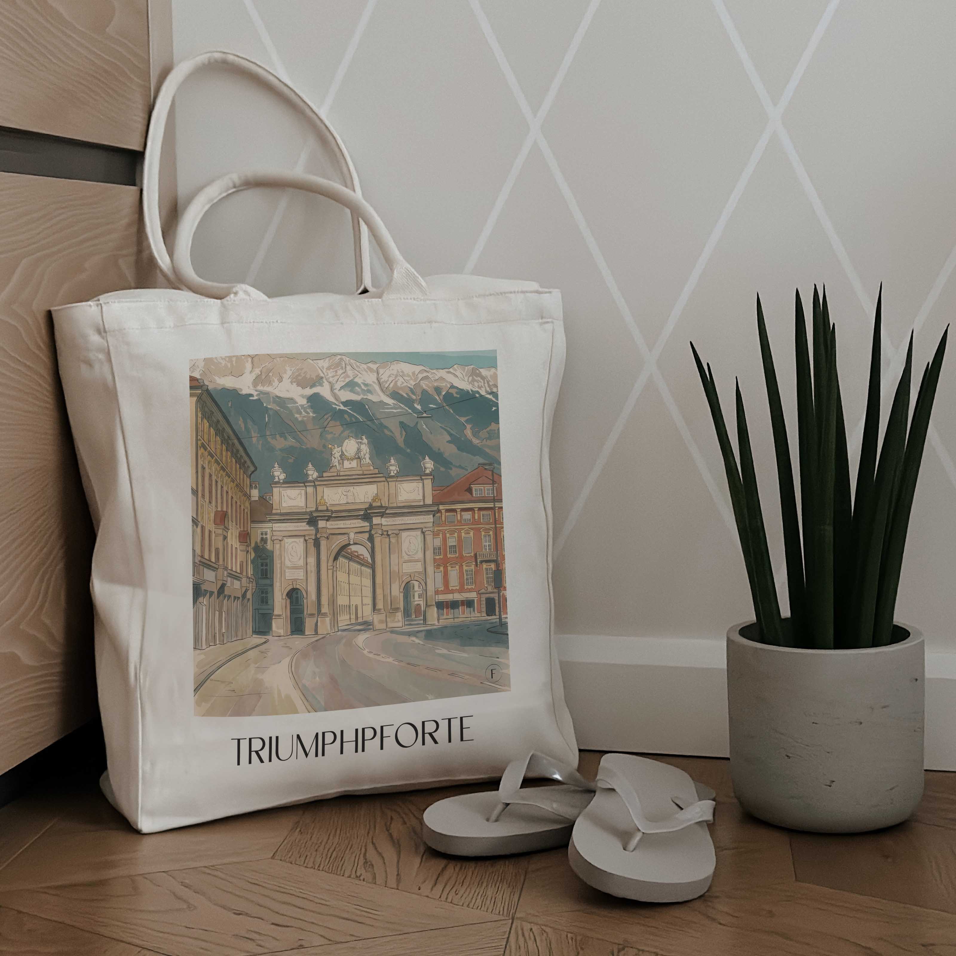 triumphpforte-innsbruck-österreich-und-österreich-einkaufstasche-aquarell