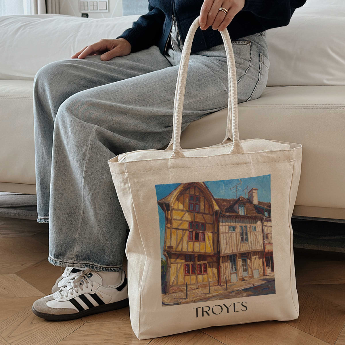 troyes-champagne-frankreich-einkaufstasche-oil-painting-oelgemaelde