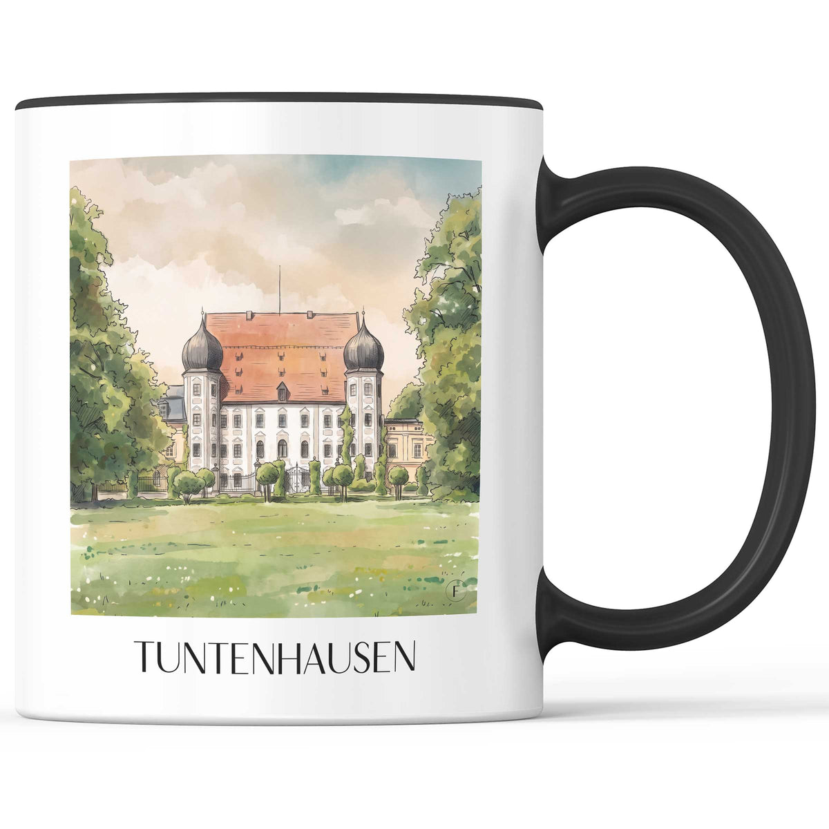 tuntenhausen-chiemgau-deutschland-kaffeebecher-aquarell