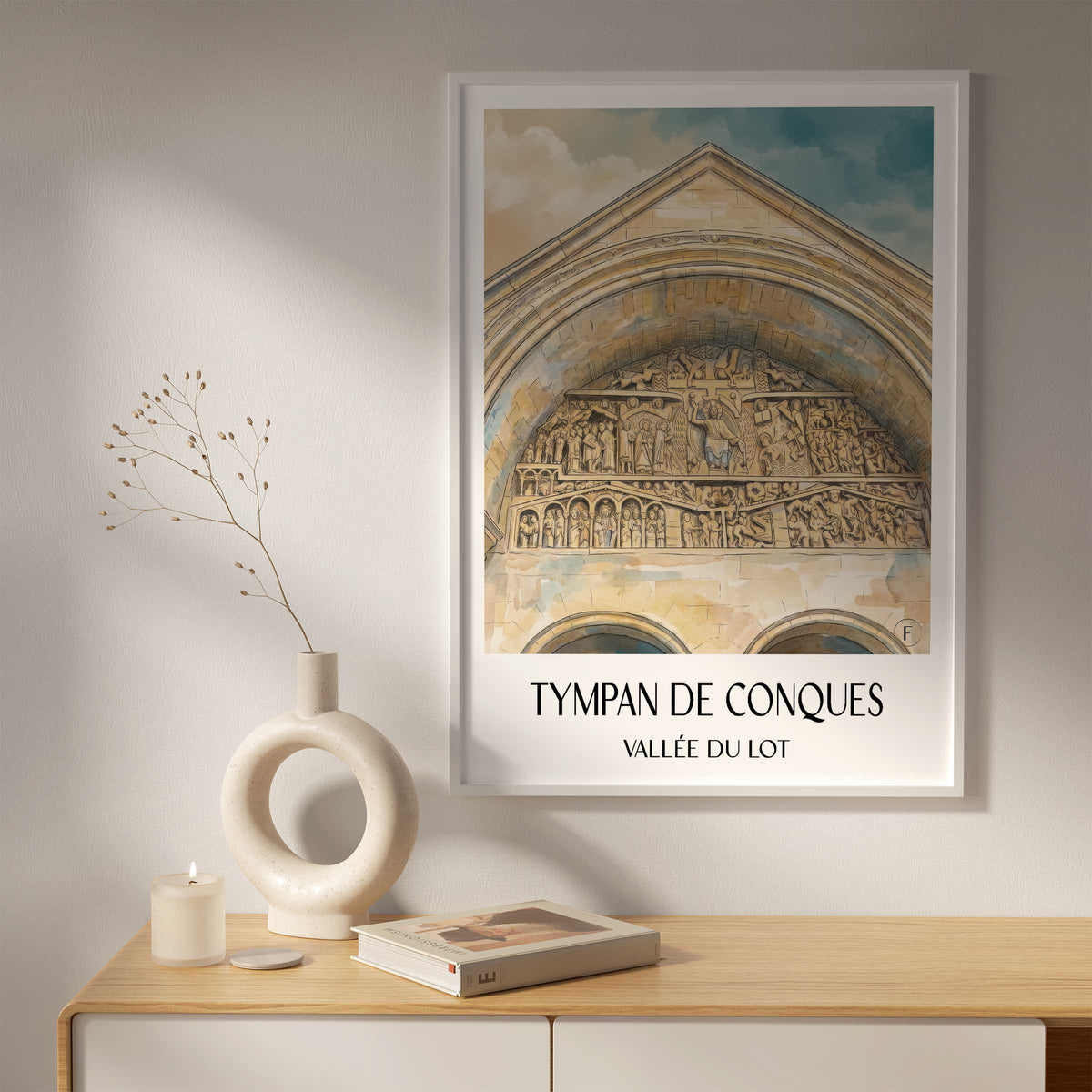 tympan-de-conques-vallée-du-lot-frankreich-poster-aquarell
