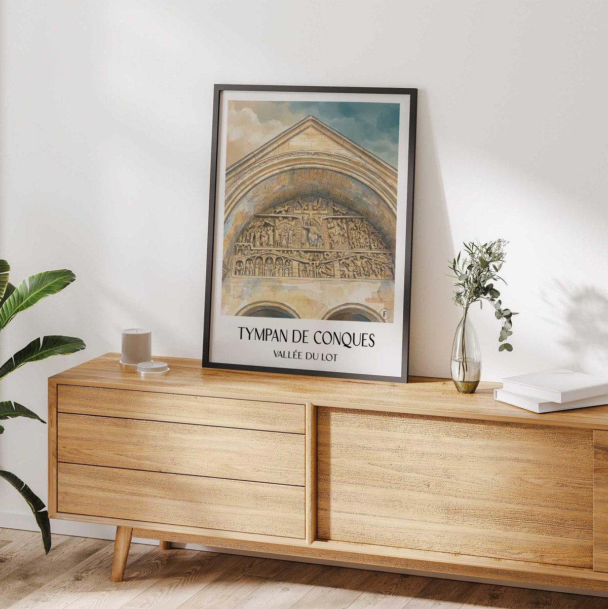 tympan-de-conques-vallée-du-lot-frankreich-poster-aquarell