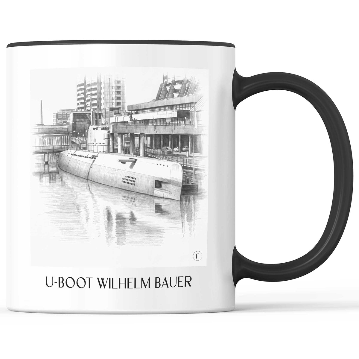 u-boot-wilhelm-bauer-bremerhaven-deutschland-kaffeebecher-bleistift-zeichnung-drawing