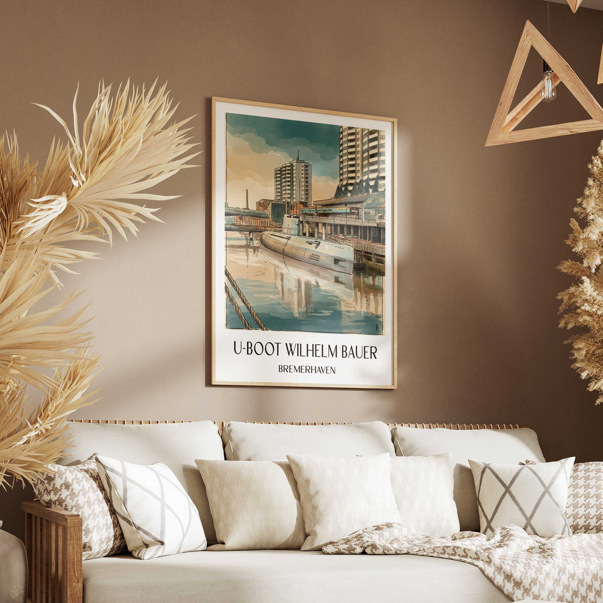 u-boot-wilhelm-bauer-bremerhaven-deutschland-poster-aquarell