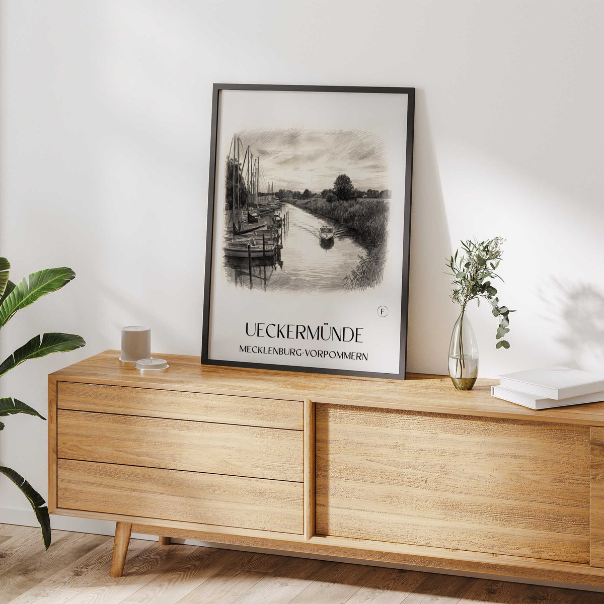 ueckermünde-mecklenburg-vorpommern-deutschland-poster-bleistift-zeichnung-drawing