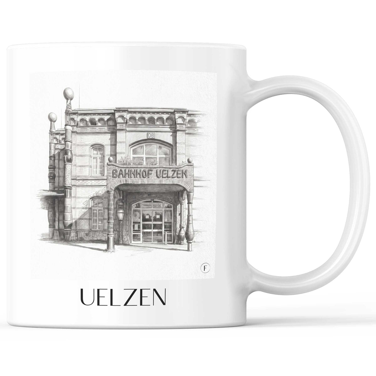 Uelzen Kaffeebecher - Niedersachsen - Deutschland Becher - Kaffeetasse im Zeichnung Stil