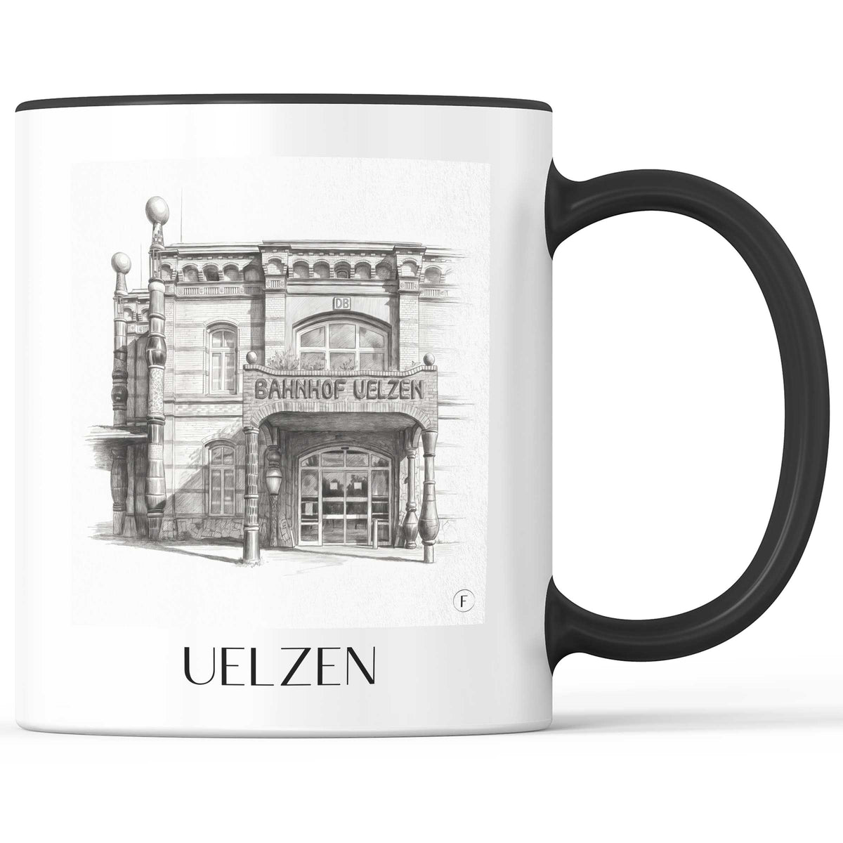 Uelzen Kaffeebecher - Niedersachsen - Deutschland Becher - Kaffeetasse im Zeichnung Stil