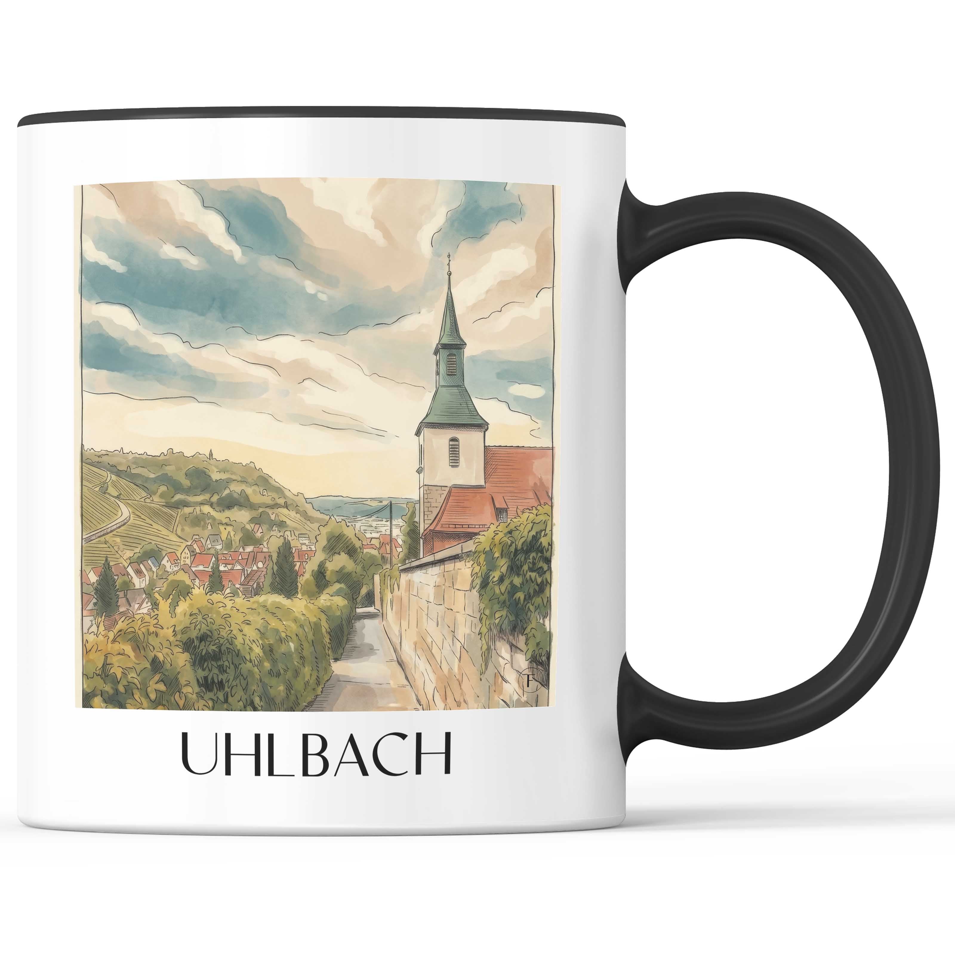 uhlbach-stuttgart-deutschland-kaffeebecher-aquarell