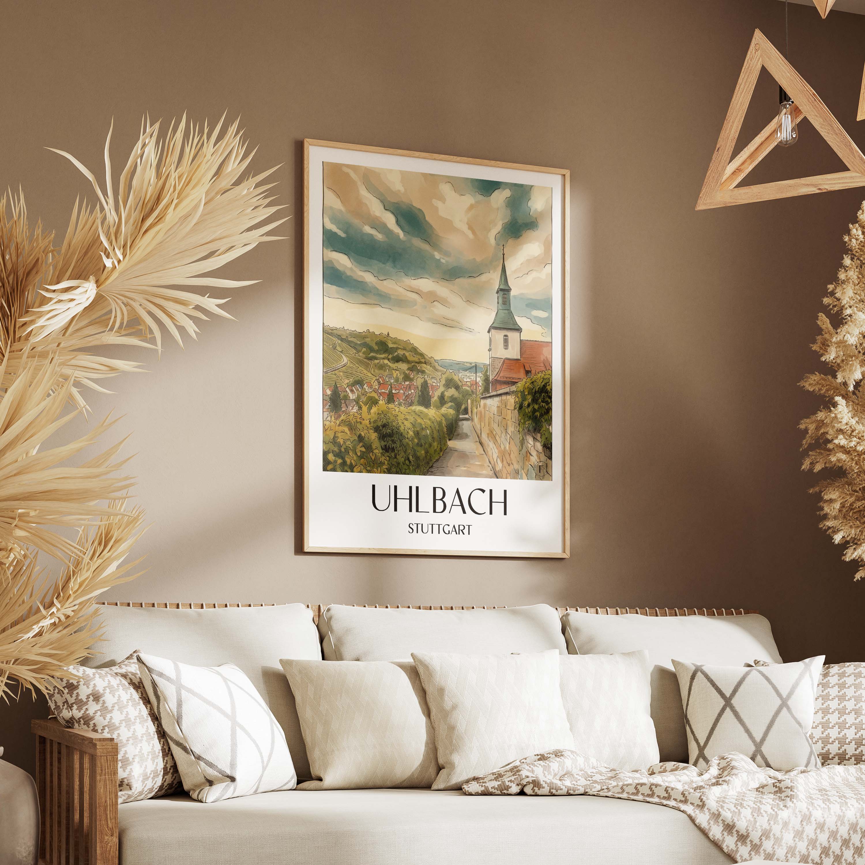 uhlbach-stuttgart-deutschland-poster-aquarell