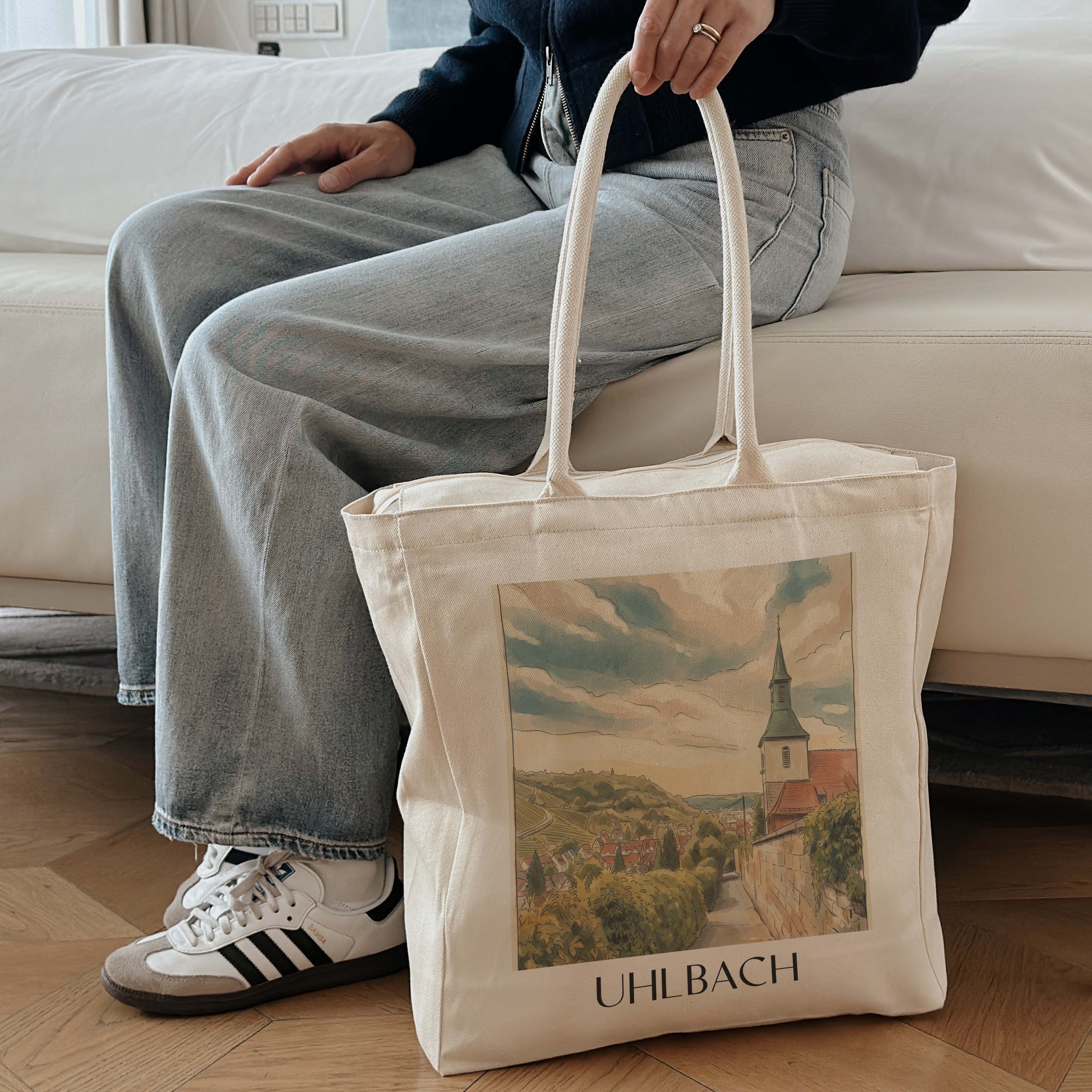 uhlbach-stuttgart-deutschland-einkaufstasche-aquarell