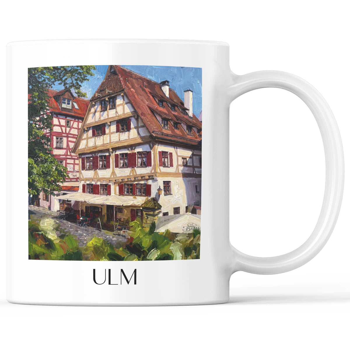 Ulm Kaffeebecher - Schwäbische Alb - Deutschland Becher - Kaffeetasse im Ölgemälde Stil - favplace