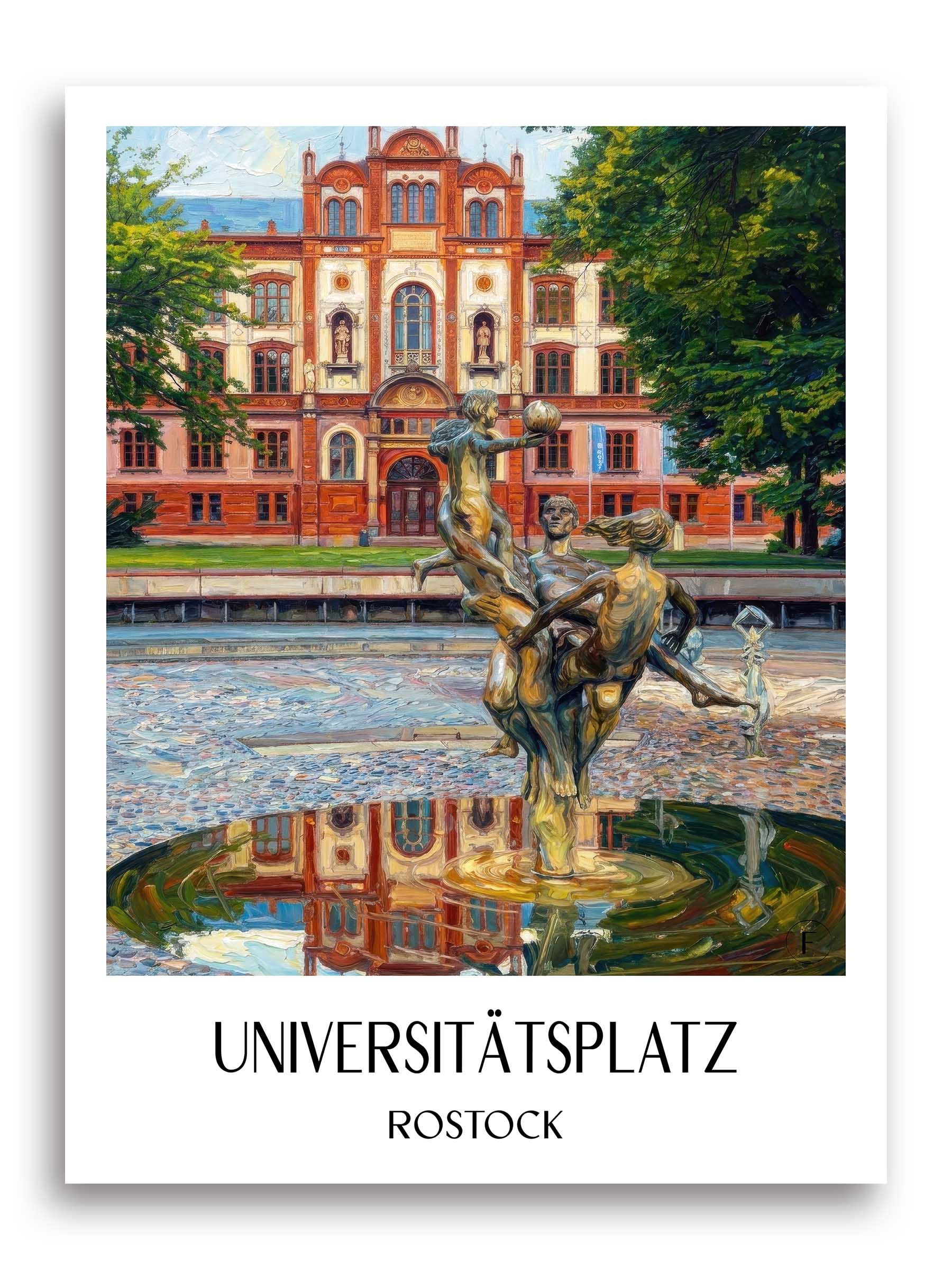 universitätsplatz-rostock-deutschland-poster-oil-painting-oelgemaelde