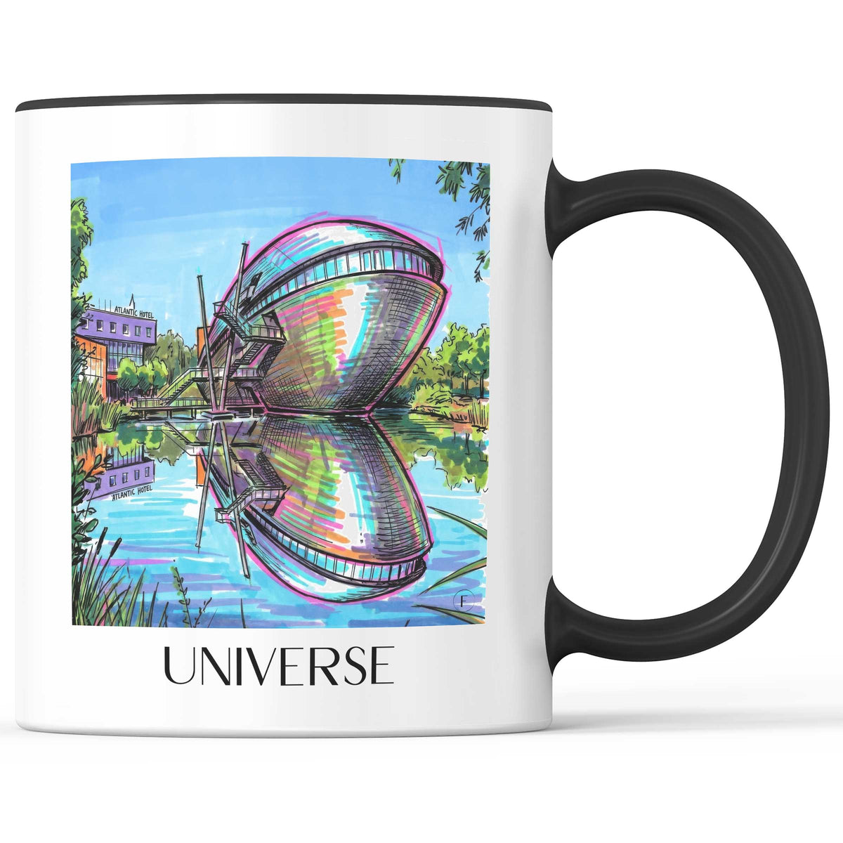 Universum Kaffeebecher - Bremen - Deutschland Becher - Kaffeetasse im Tag Graffiti Stil - favplace
