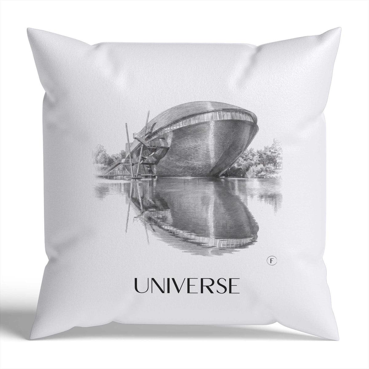 Universum Kissenhülle - Zierkissen Bezug - Bremen - Deutschland Kissen bzw. Kissenbezug im Zeichnung Stil - favplace