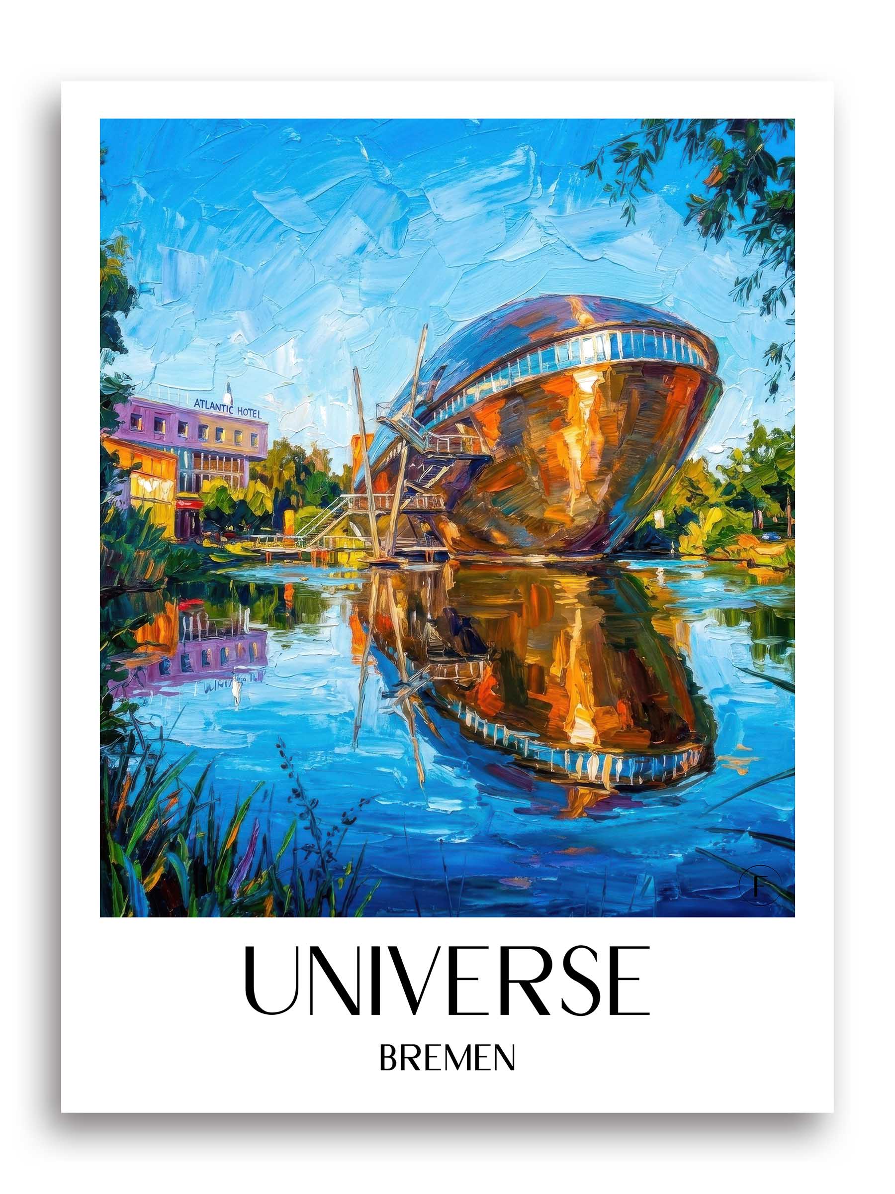 Universum Poster - Bremen - Deutschland Kunstdruck - Ölgemälde von A4 bis A1 - favplace