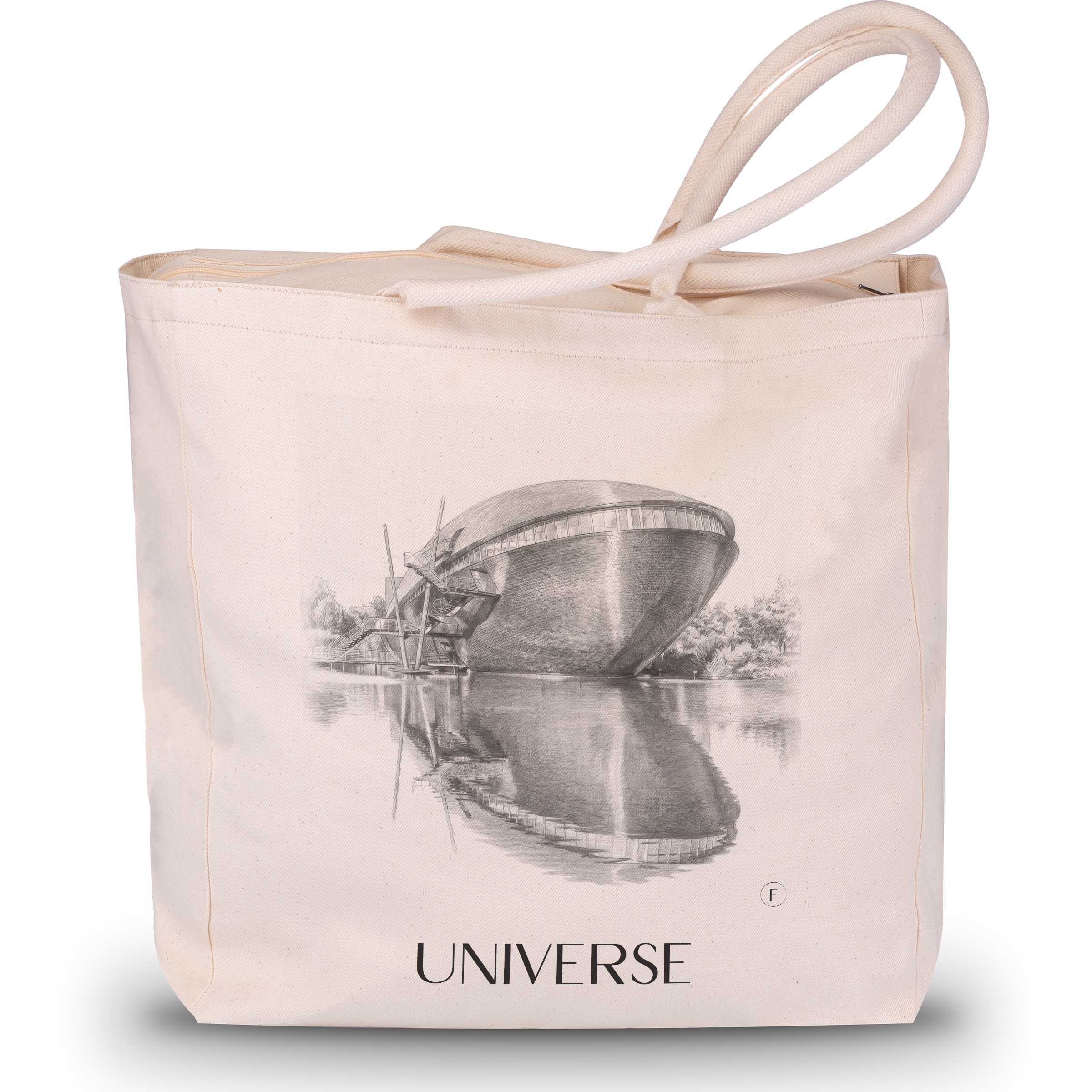 Universe Shopping Bag - Bremen - Germany Tote Bag - Drawing Style Shopping Bag