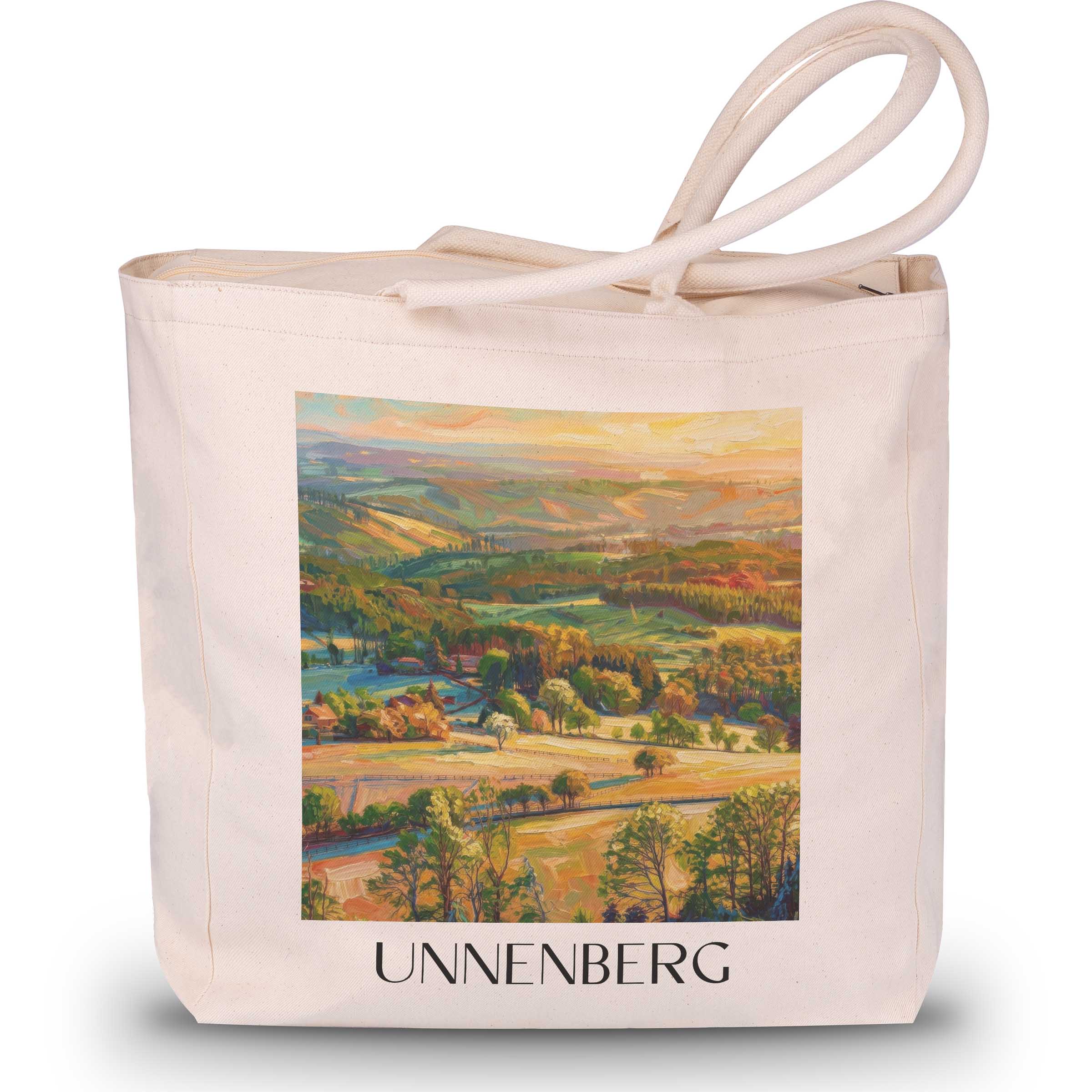 Unnenberg Shopping Tasche - Gummersbach - Deutschland Tote Bag - Einkaufstasche im Ölgemälde Stil - favplace
