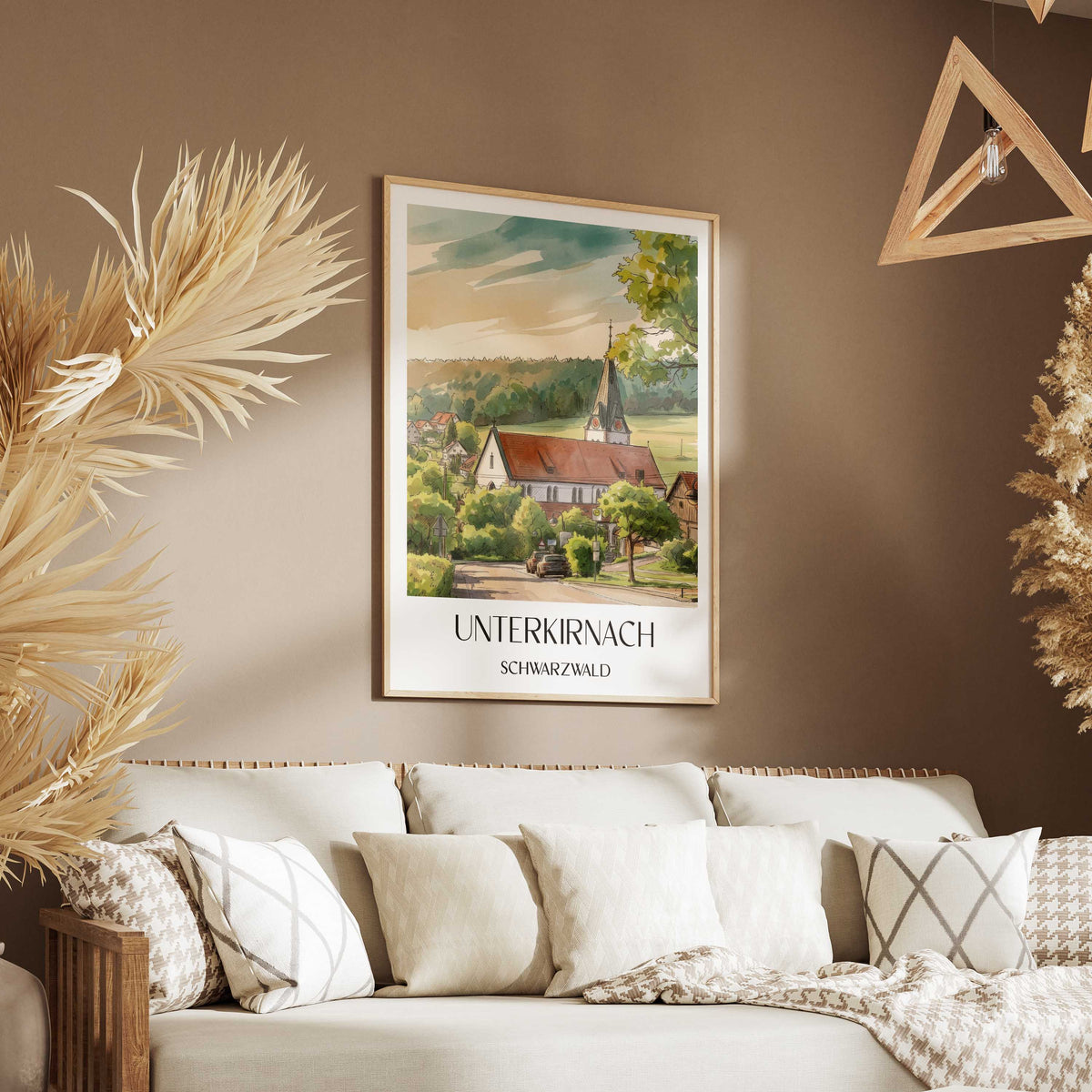 unterkirnach-schwarzwald-deutschland-poster-aquarell