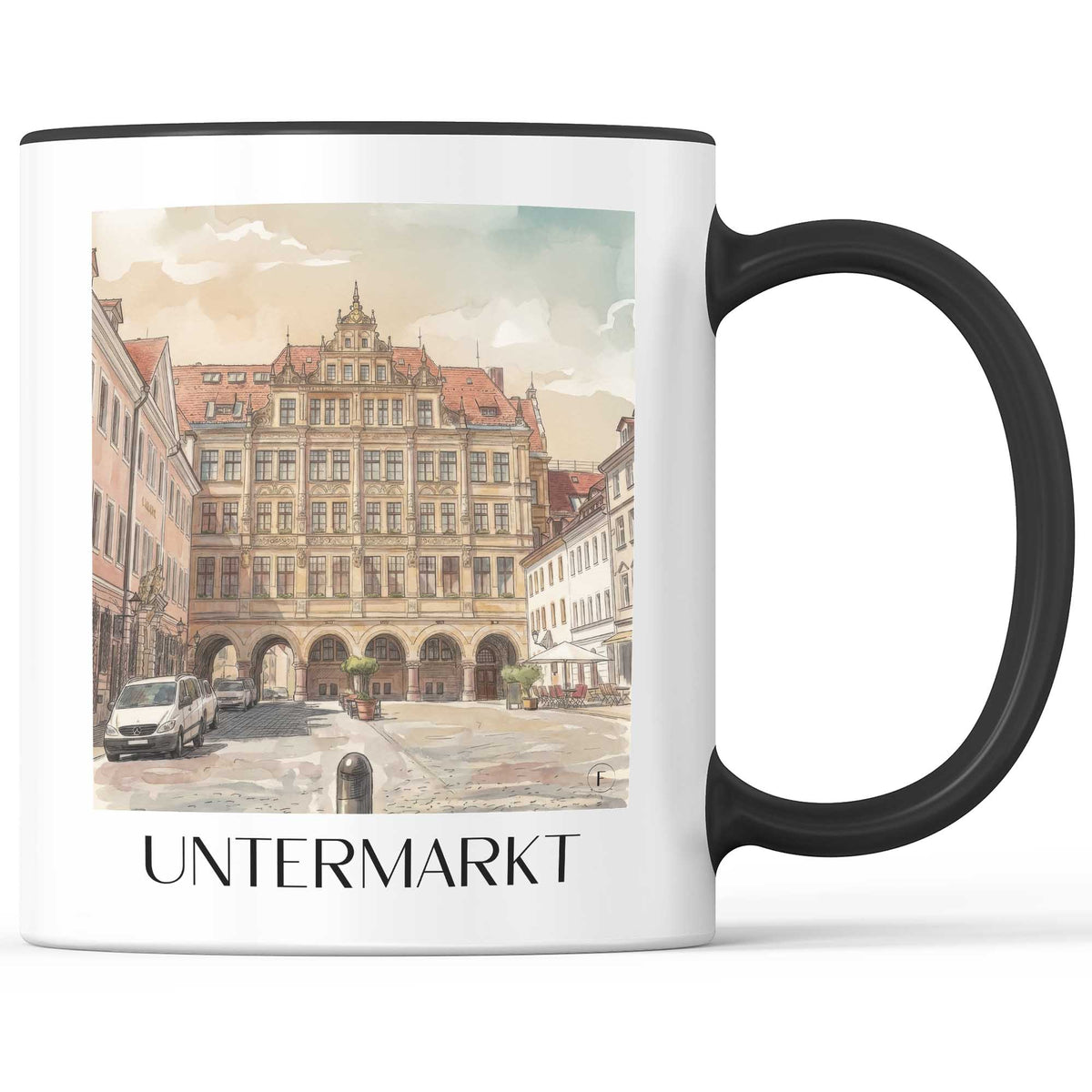 untermarkt-görlitz-deutschland-kaffeebecher-aquarell