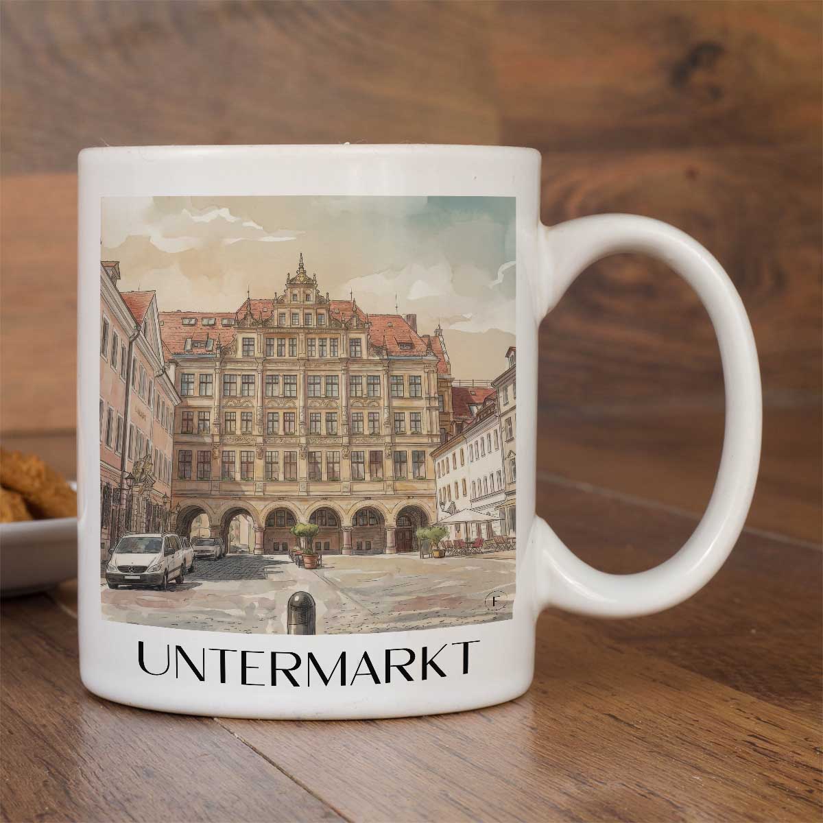 untermarkt-görlitz-deutschland-kaffeebecher-aquarell