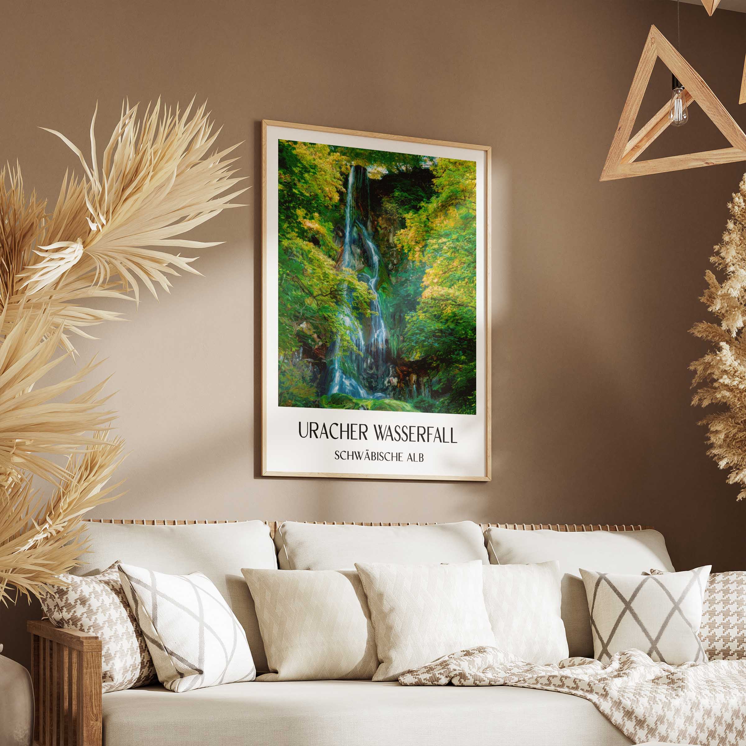 uracher-wasserfall-schwäbische-alb-deutschland-poster-oil-painting-oelgemaelde