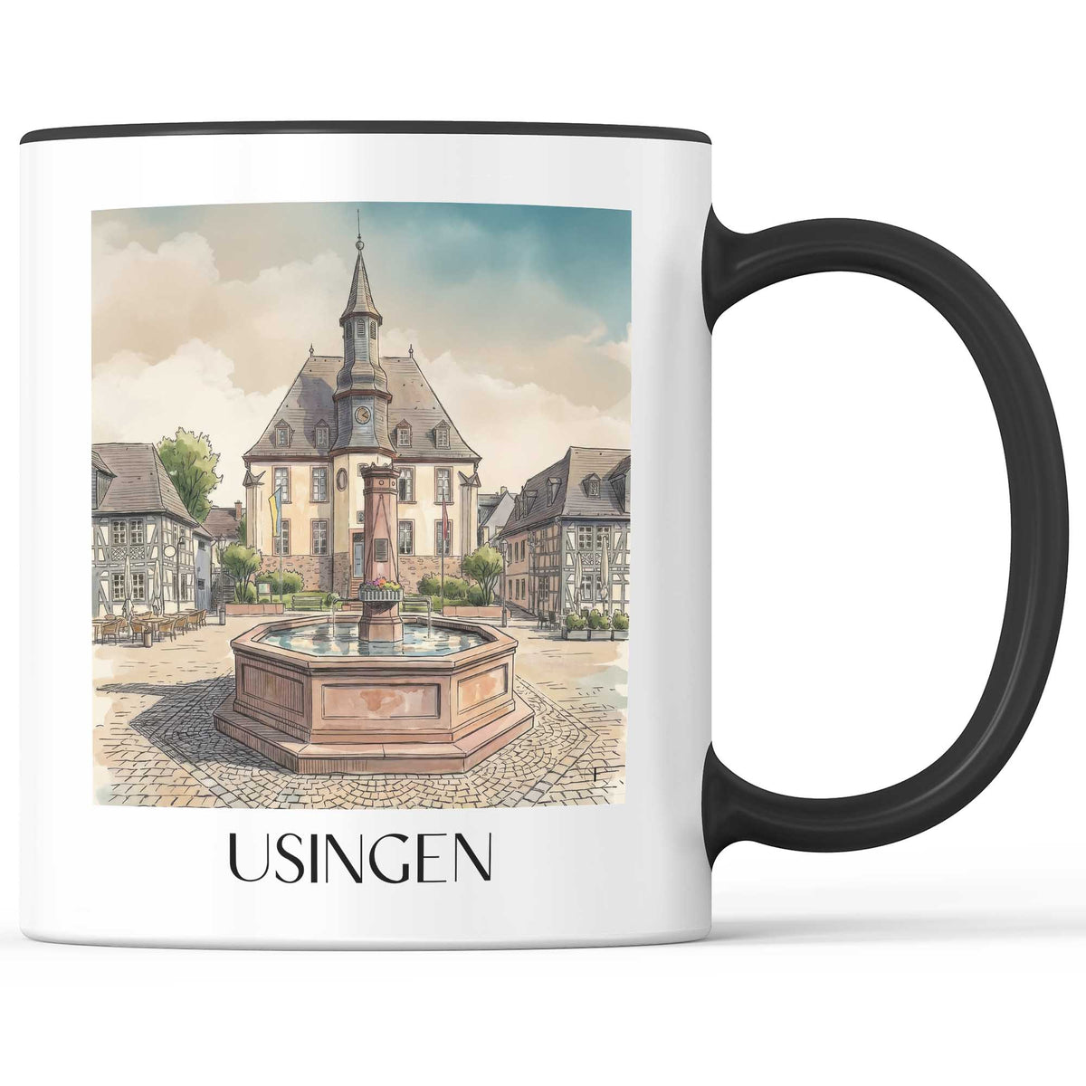 usingen-taunus-deutschland-kaffeebecher-aquarell