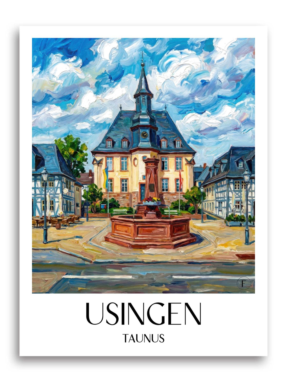 usingen-taunus-deutschland-poster-oil-painting-oelgemaelde