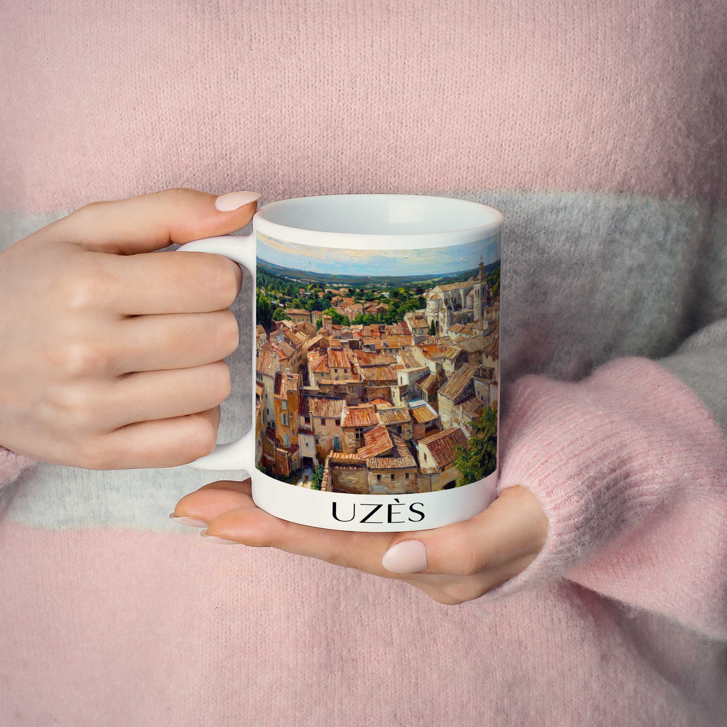 uzès-okzitanien--frankreich-kaffeebecher-oil-painting-oelgemaelde