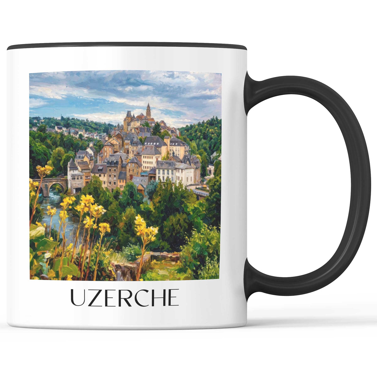 uzerche-corrèze-frankreich-kaffeebecher-oil-painting-oelgemaelde