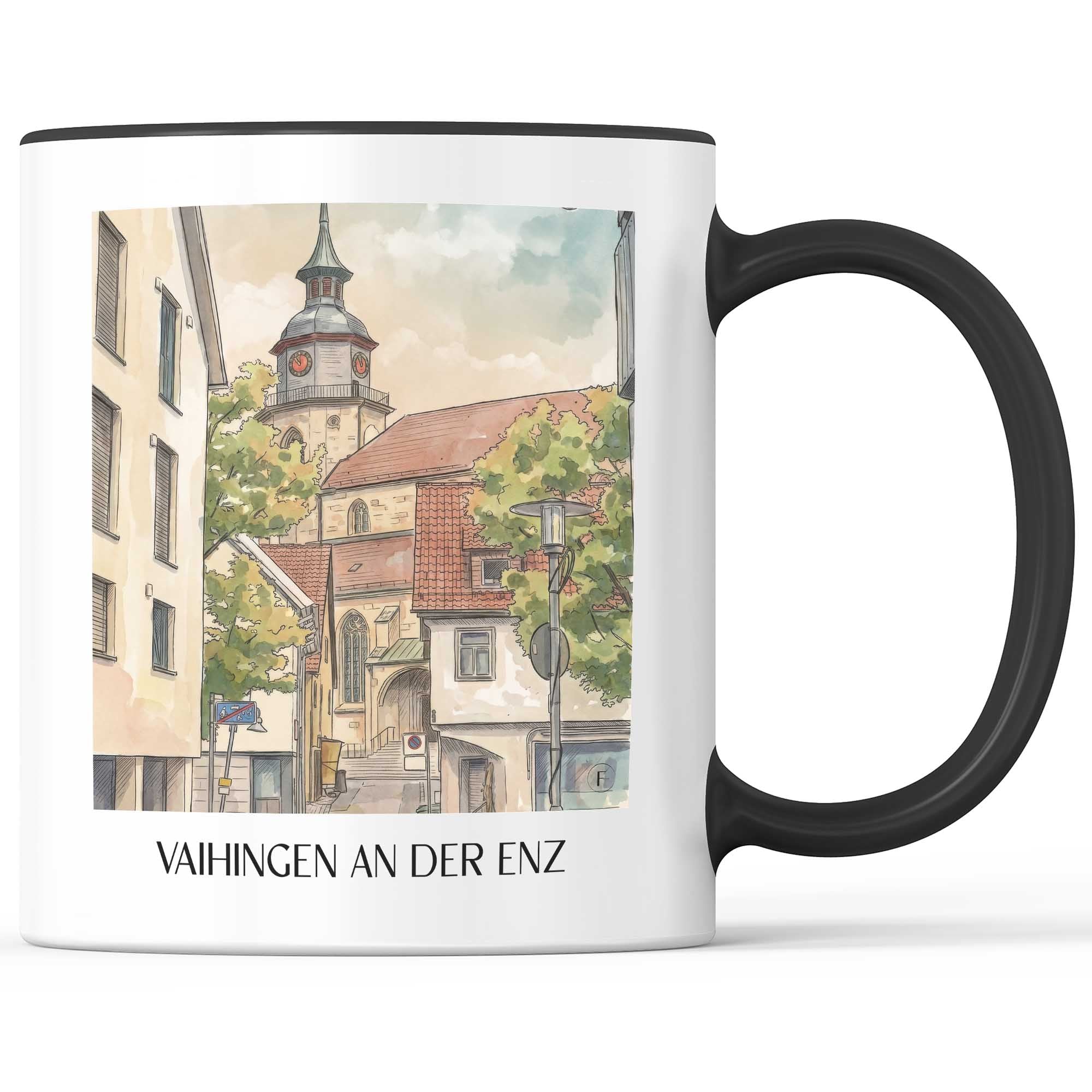 vaihingen-an-der-enz-enztal-deutschland-kaffeebecher-aquarell