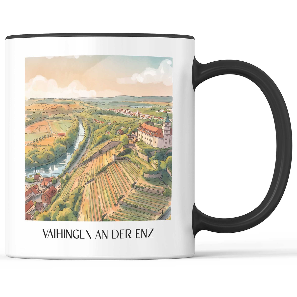 vaihingen-an-der-enz-enztal-deutschland-kaffeebecher-aquarell