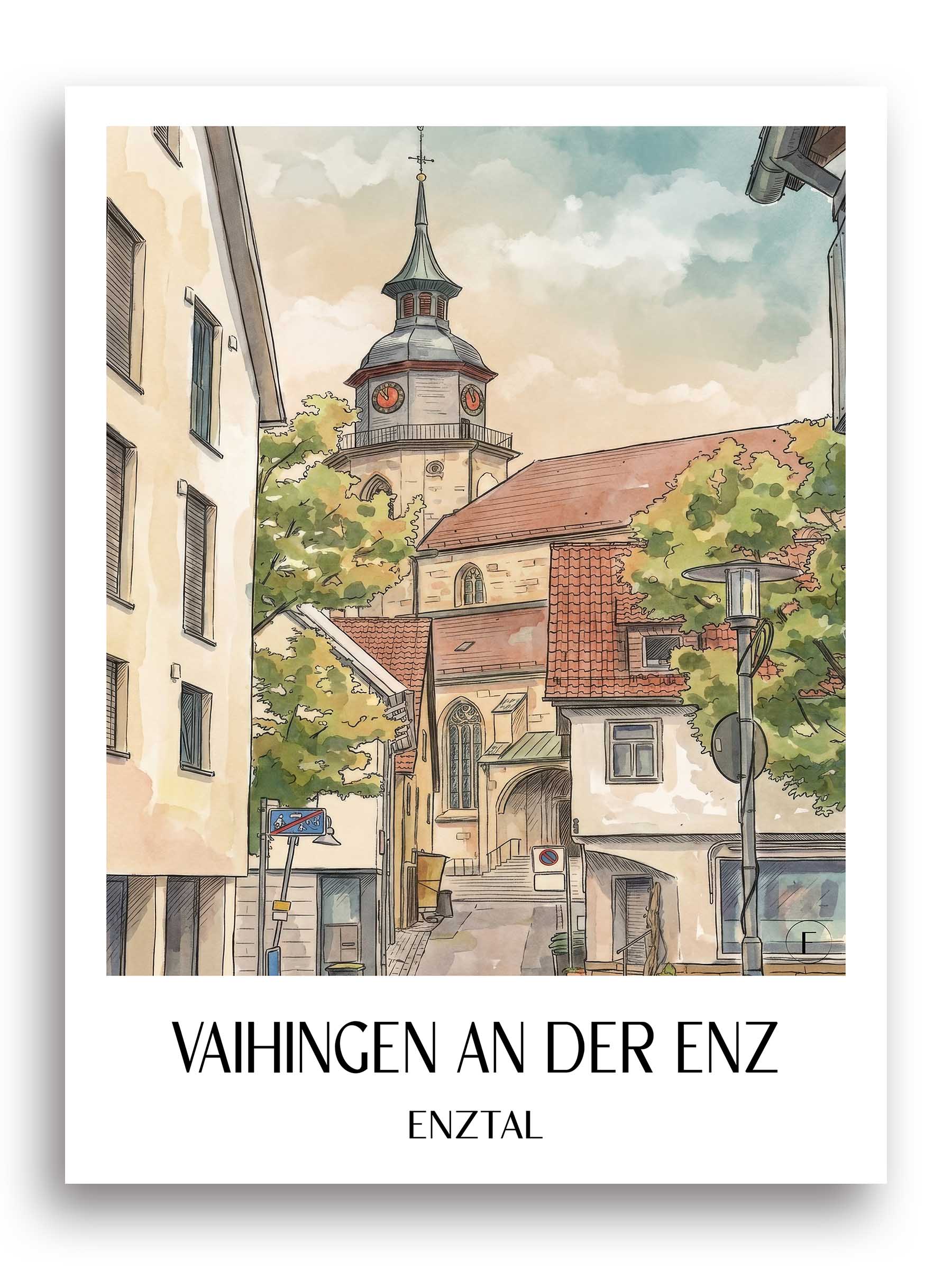 vaihingen-an-der-enz-enztal-deutschland-poster-aquarell