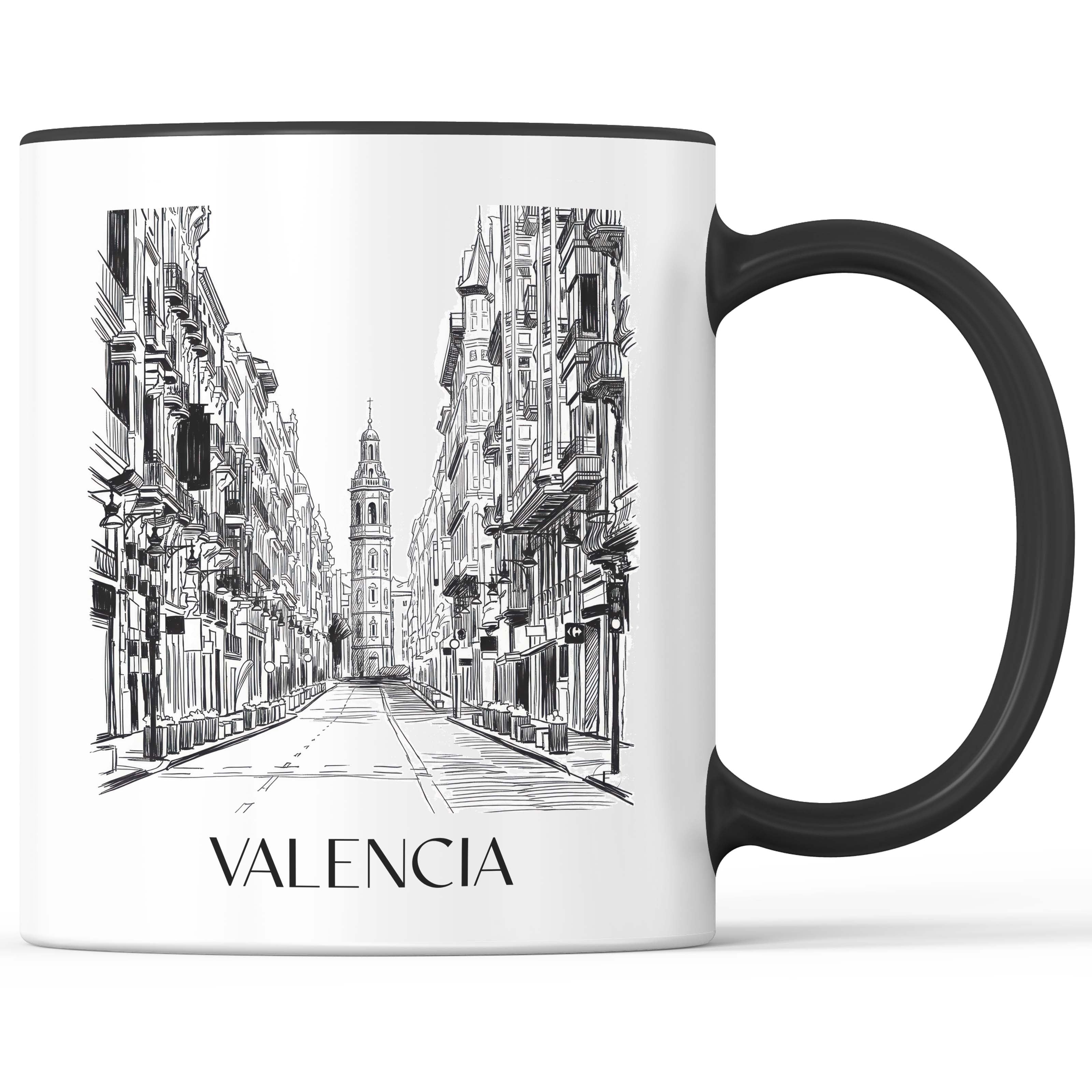 valencia-spanien-spanien-kaffeebecher-skizze