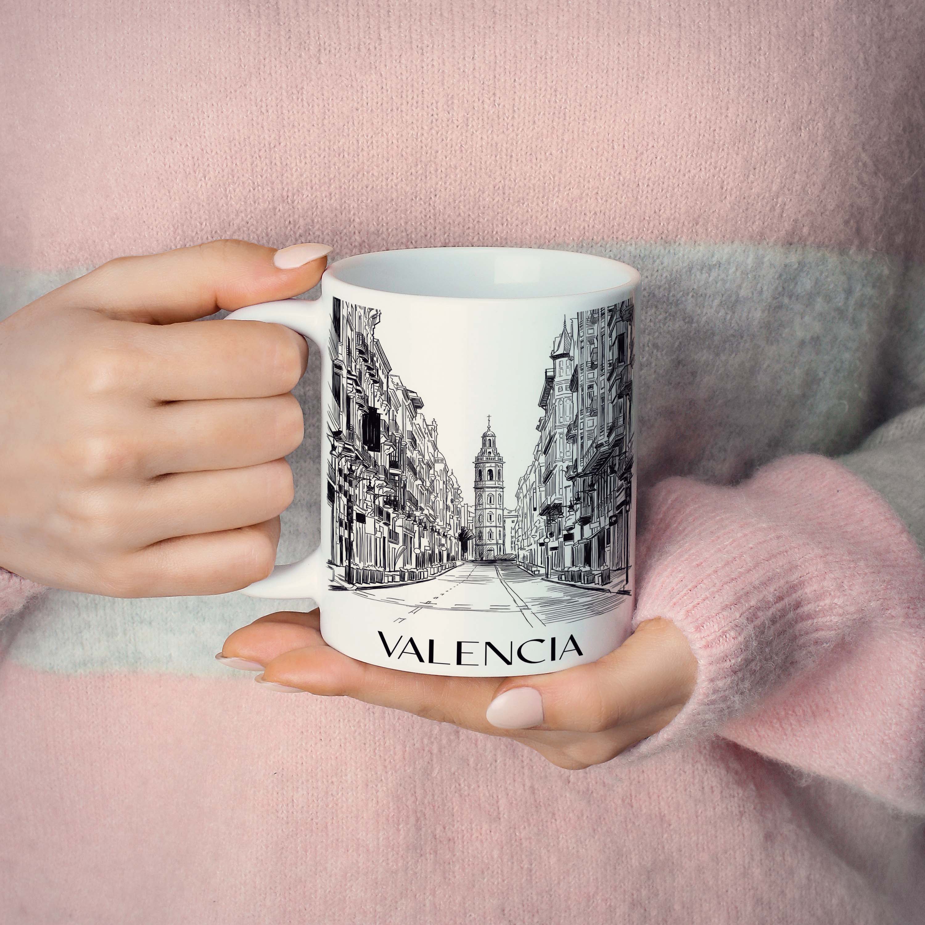 valencia-spanien-spanien-kaffeebecher-skizze
