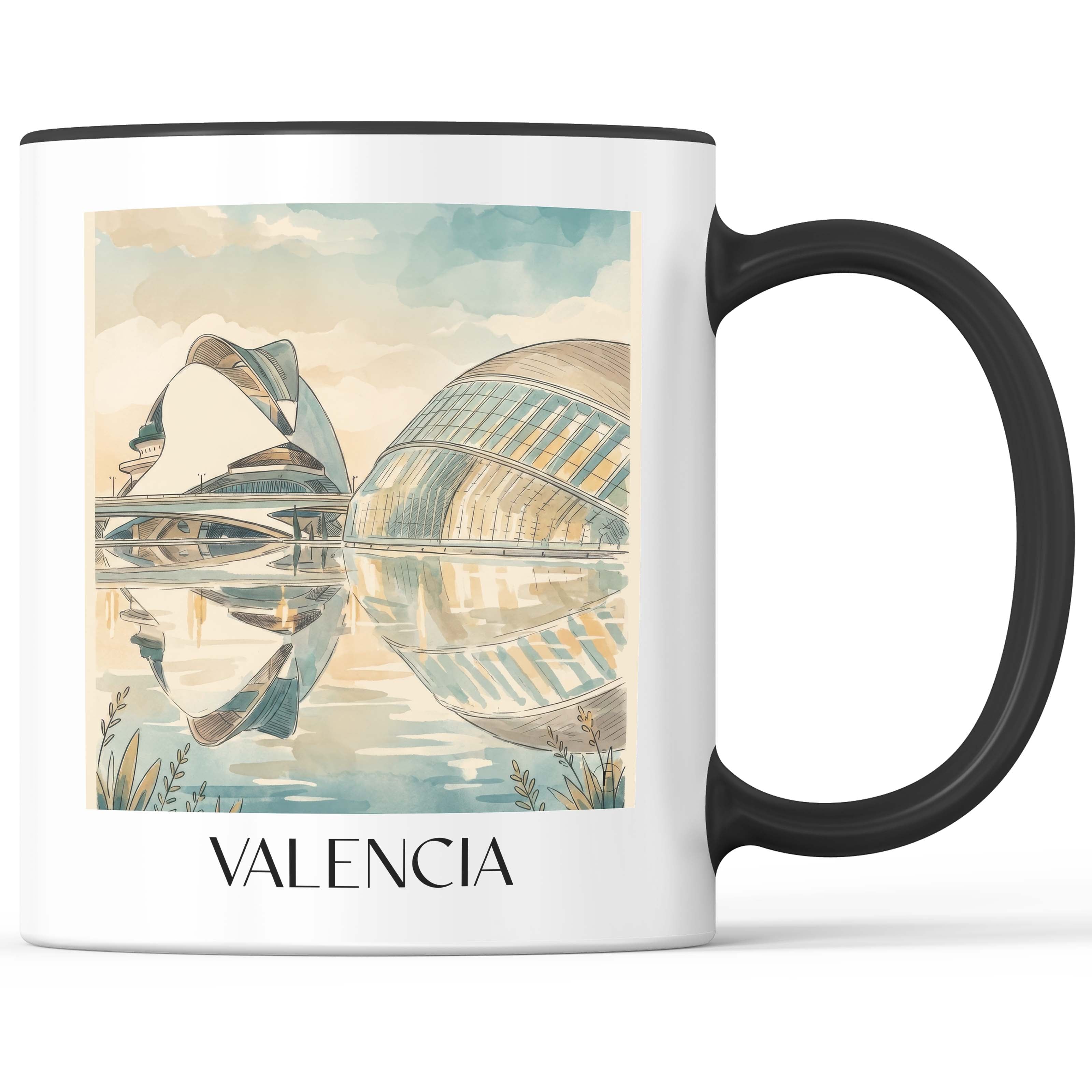 valencia-spanien-kaffeebecher-aquarell