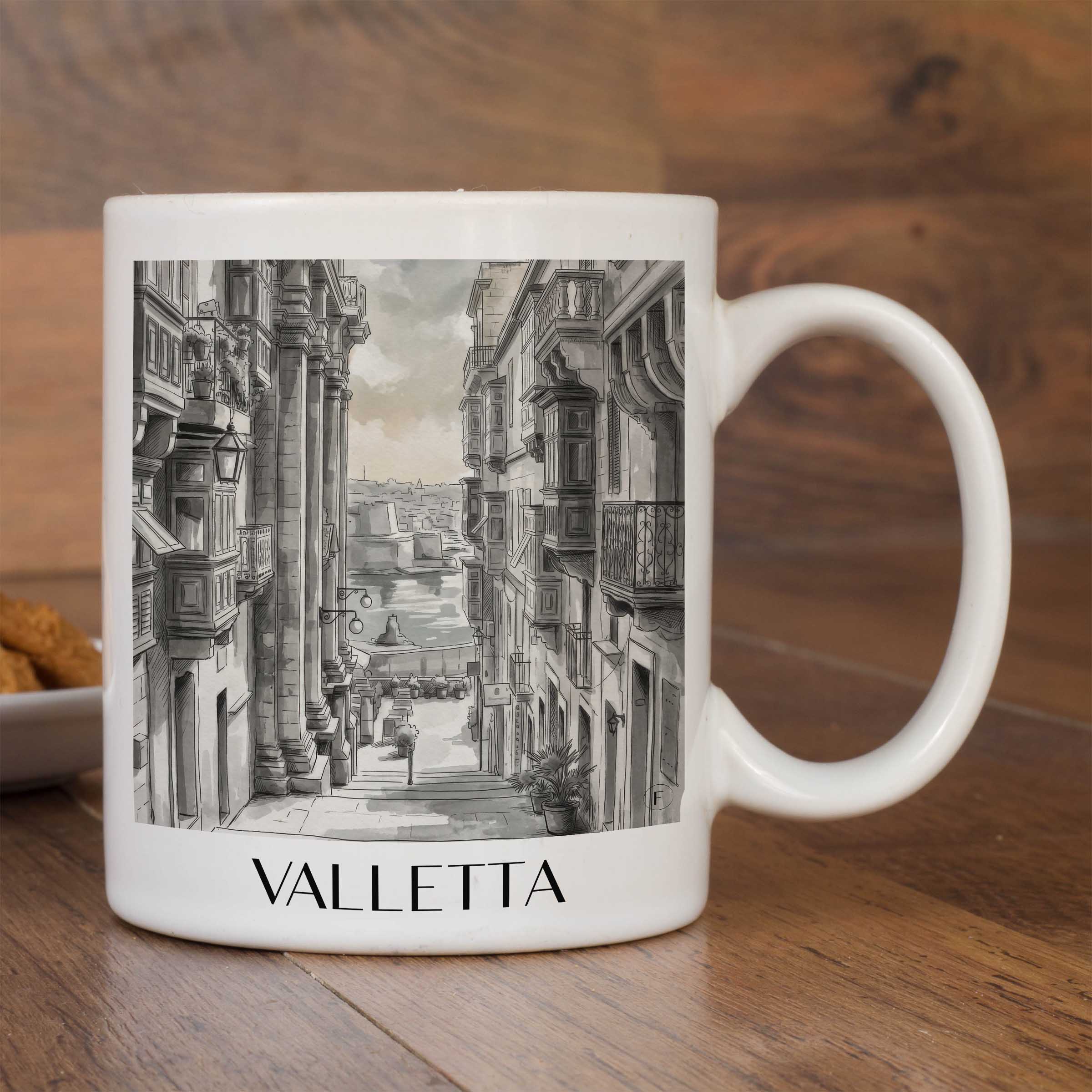 valletta-malta-kaffeebecher-aquarell-schwarz-weiss