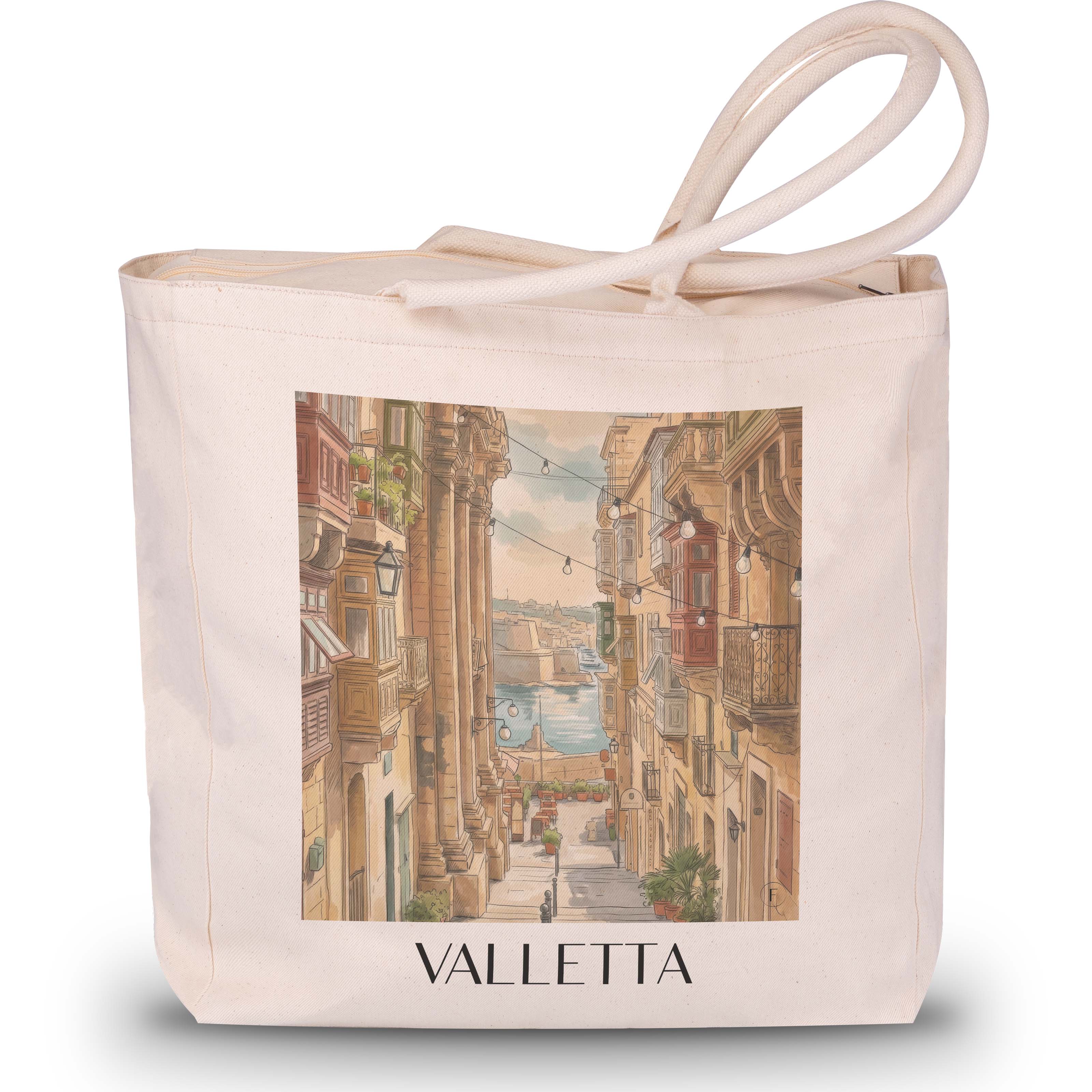valletta-malta-einkaufstasche-aquarell