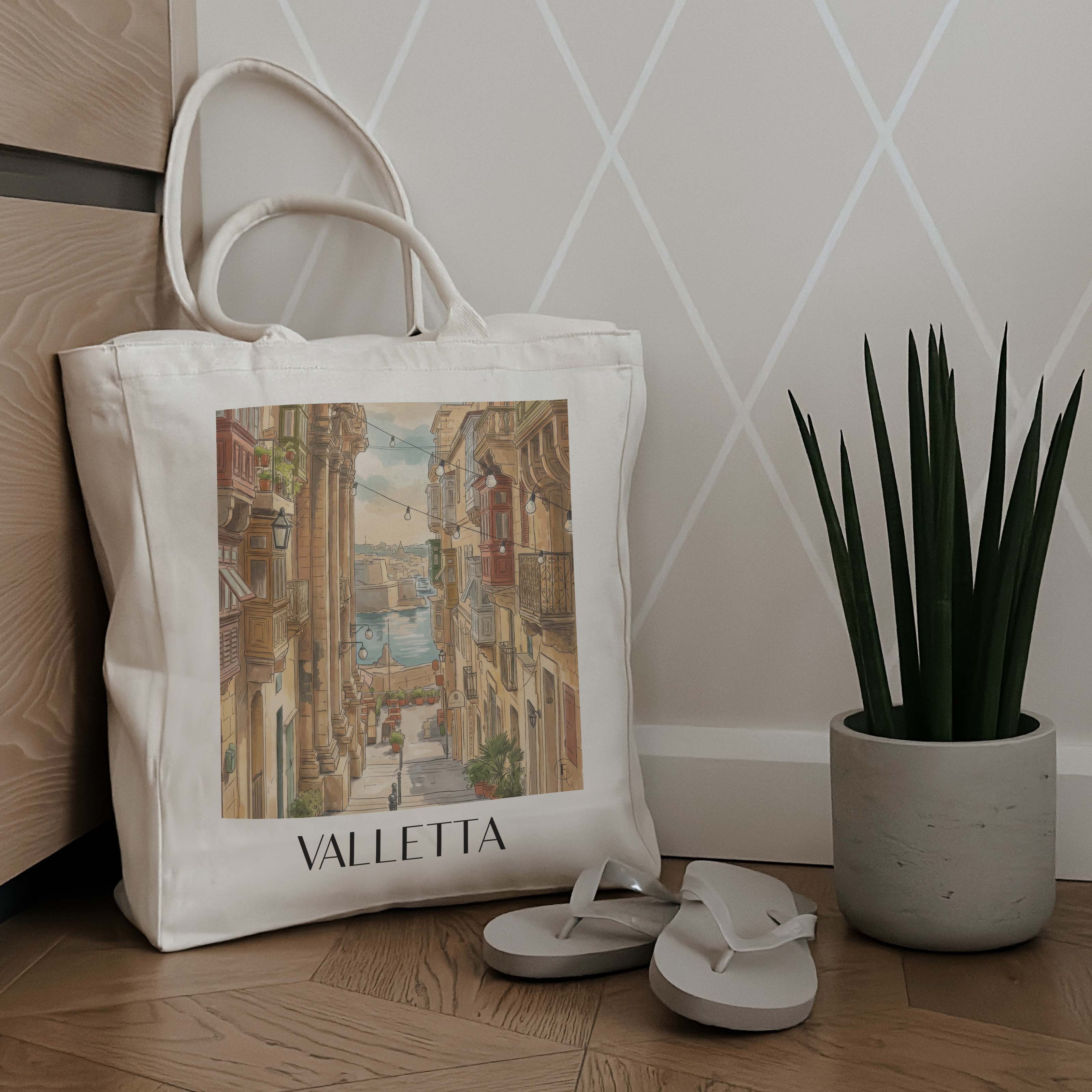 valletta-malta-einkaufstasche-aquarell