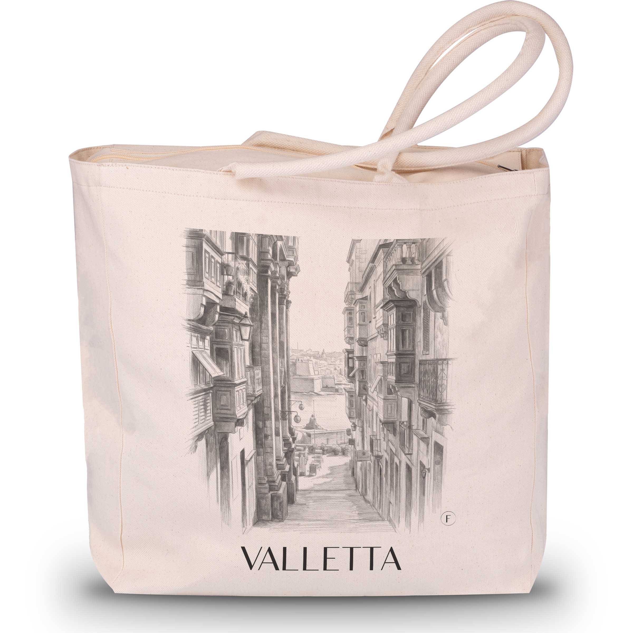 valletta-malta-einkaufstasche-bleistift-zeichnung-drawing
