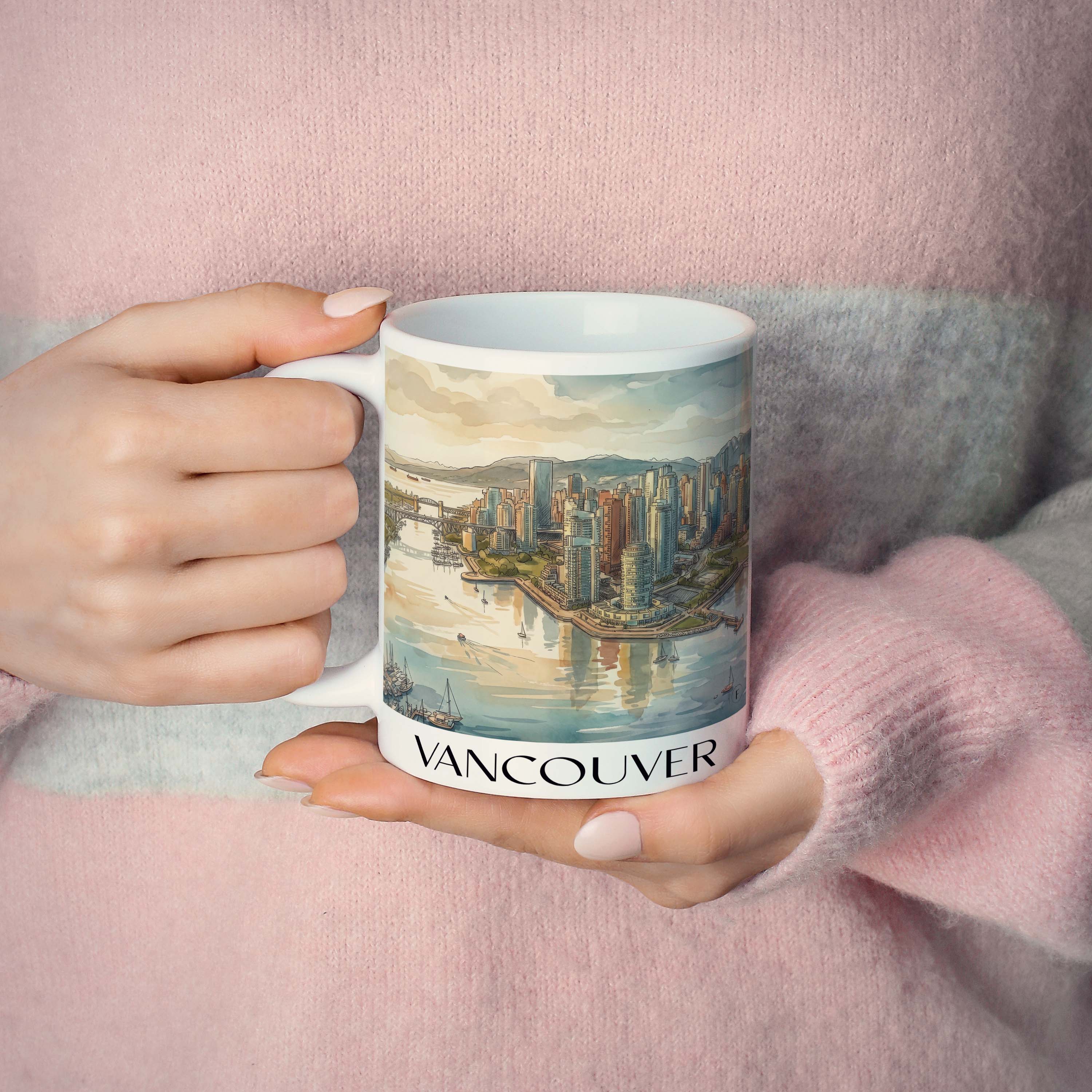 vancouver-kanada-kaffeebecher-aquarell