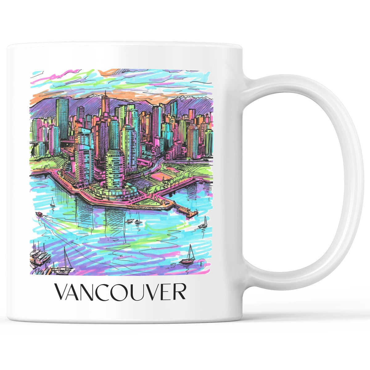 Vancouver - Kanada Becher - Kaffeetasse im Tag Graffiti Stil - favplace