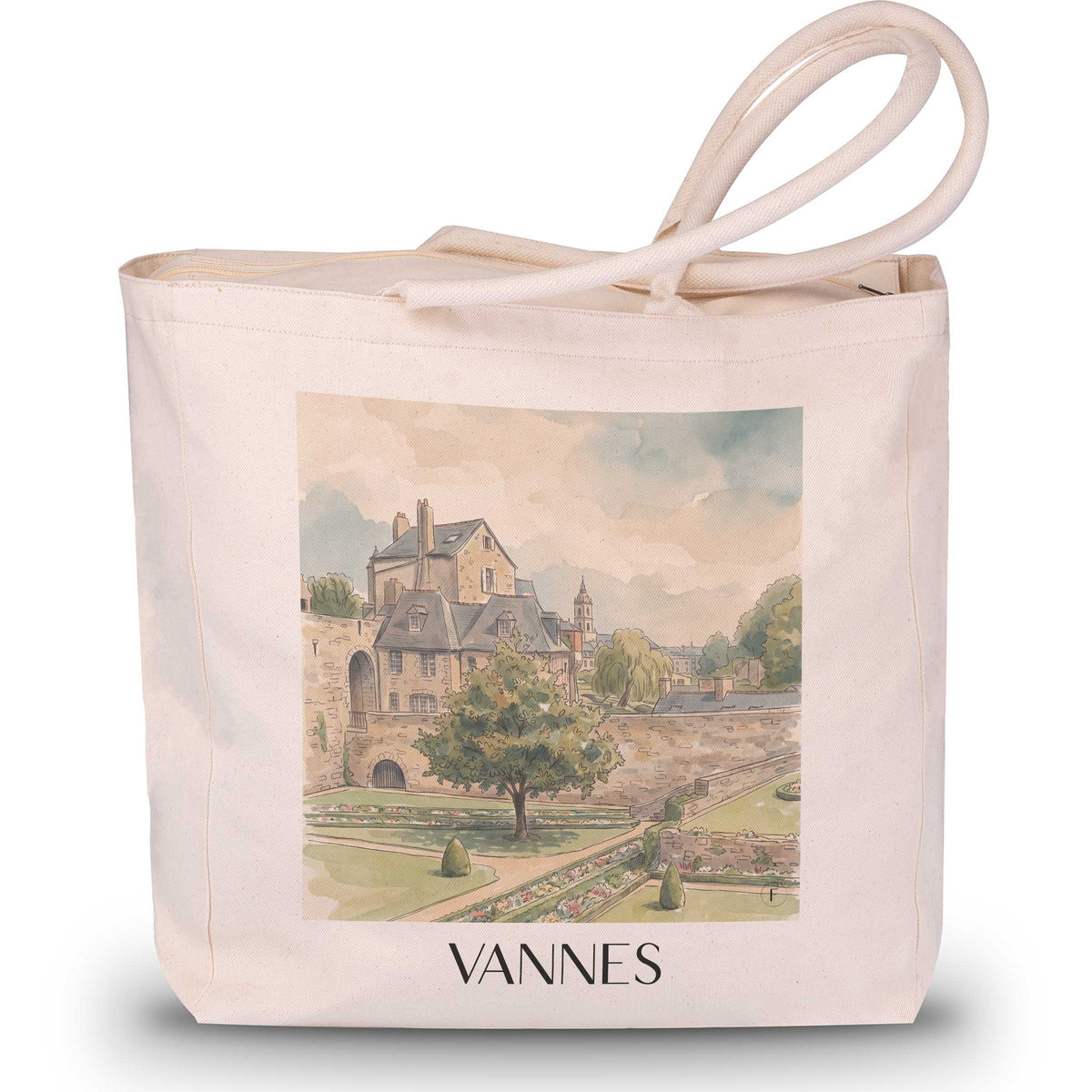 Vannes Shopping Tasche - Golfe du Morbihan - Frankreich Tote Bag - Einkaufstasche im Aquarell Stil - favplace