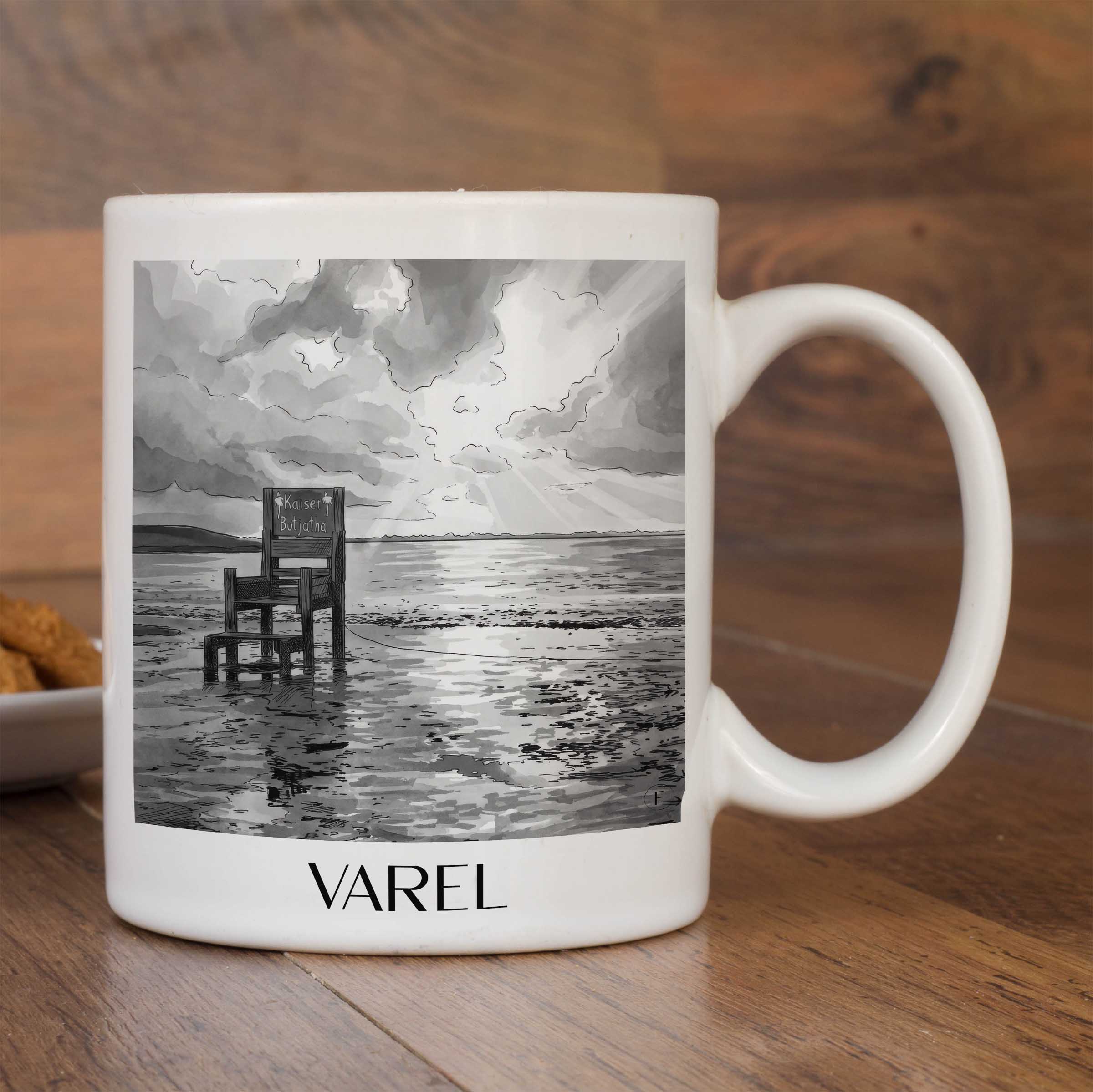 varel-friesland-deutschland-kaffeebecher-aquarell-schwarz-weiss