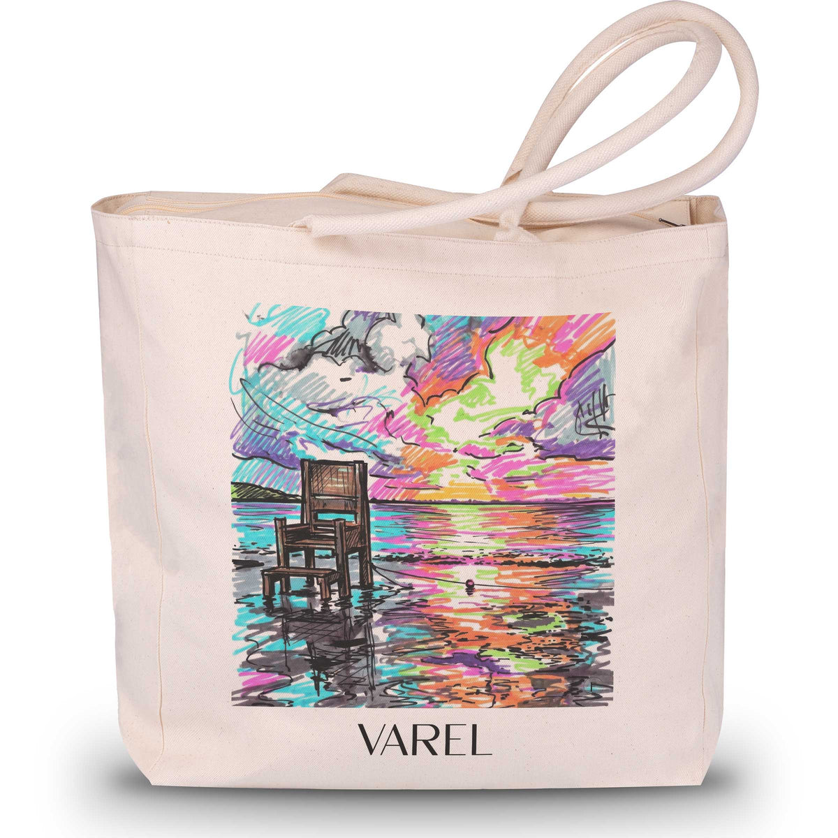Varel Shopping Tasche - Friesland - Deutschland Tote Bag - Einkaufstasche im Tag Graffiti Stil - favplace