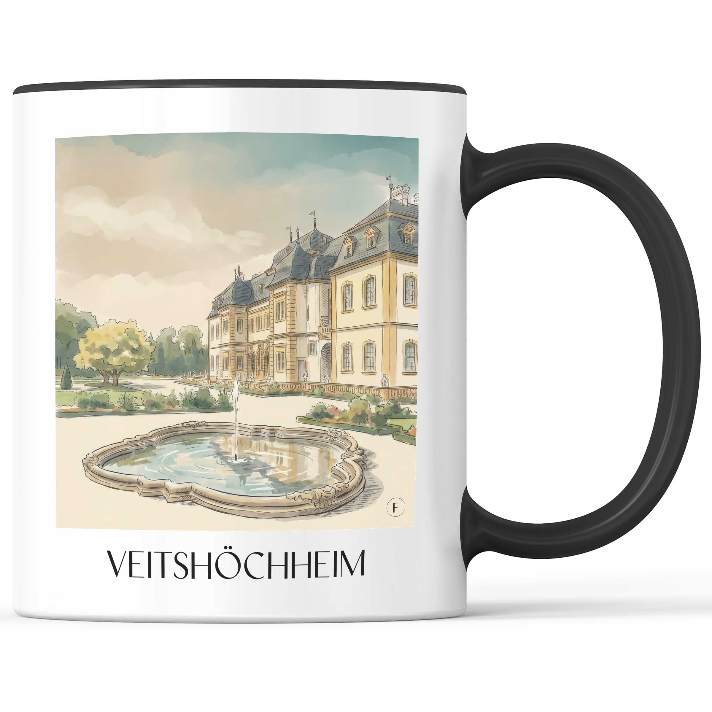 Veitshöchheim Kaffeebecher - Würzburg - Deutschland Becher - Kaffeetasse im Aquarell Stil - favplace