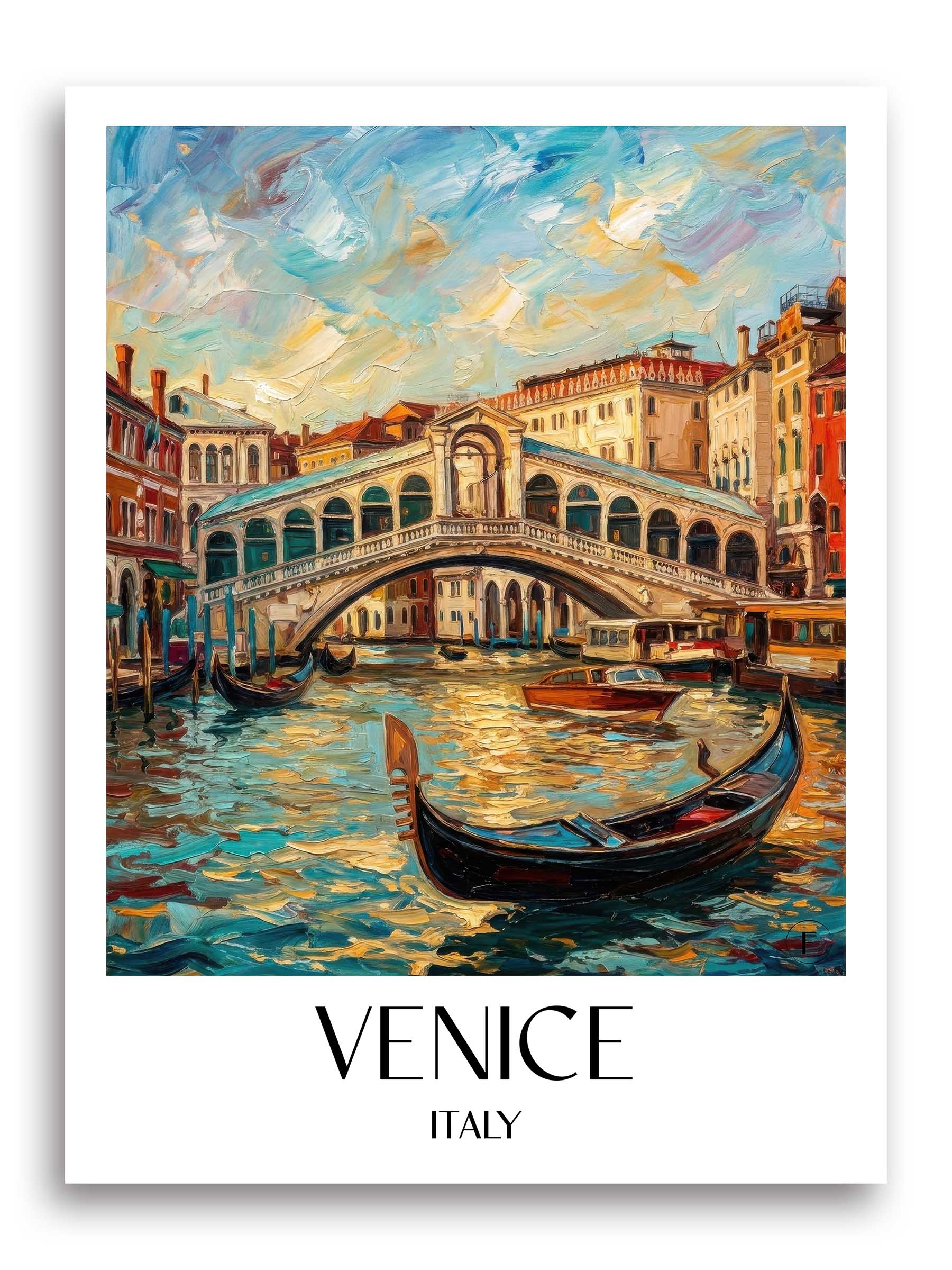 Venedig Poster - - Italien Kunstdruck - Ölgemälde von A4 bis A1 - favplace