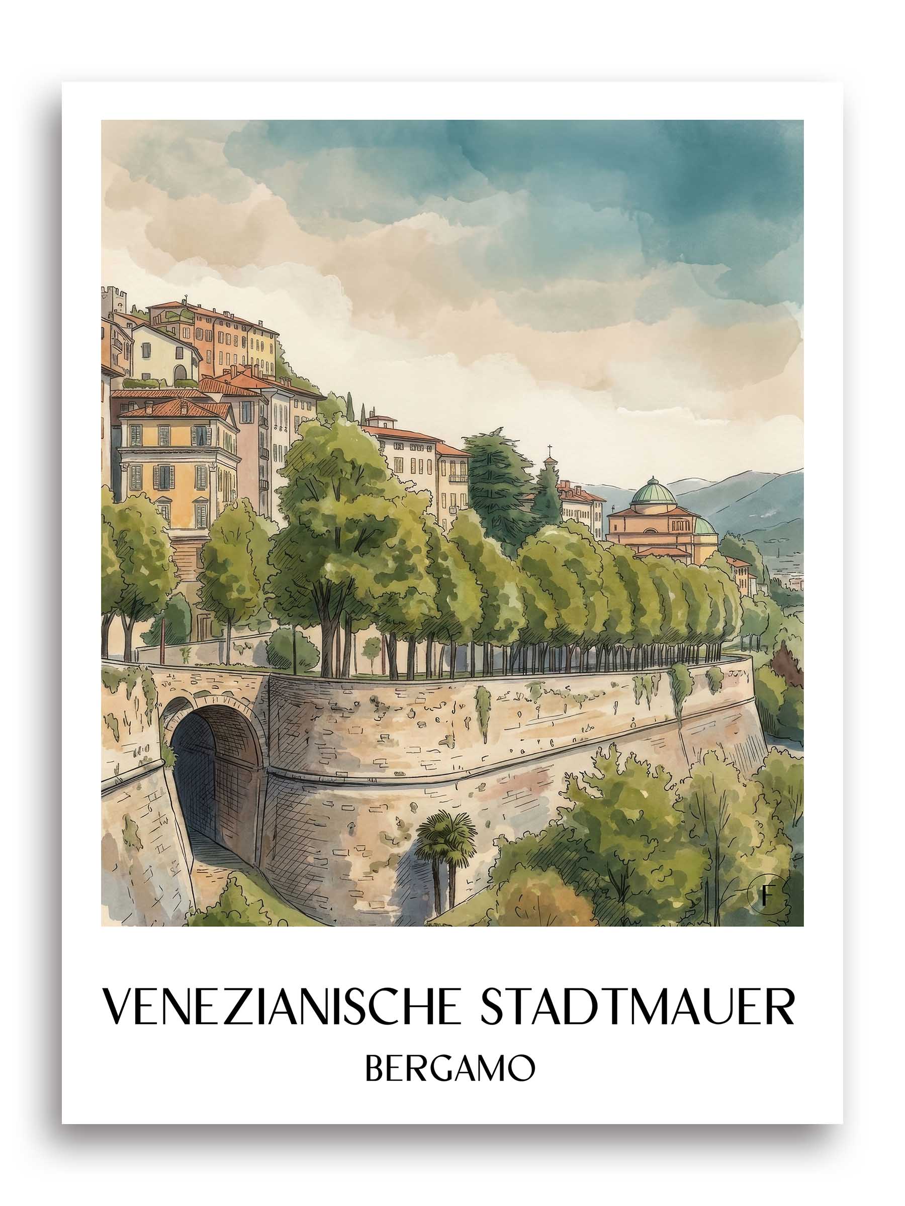 venezianische-stadtmauer-bergamo-italien-poster-aquarell