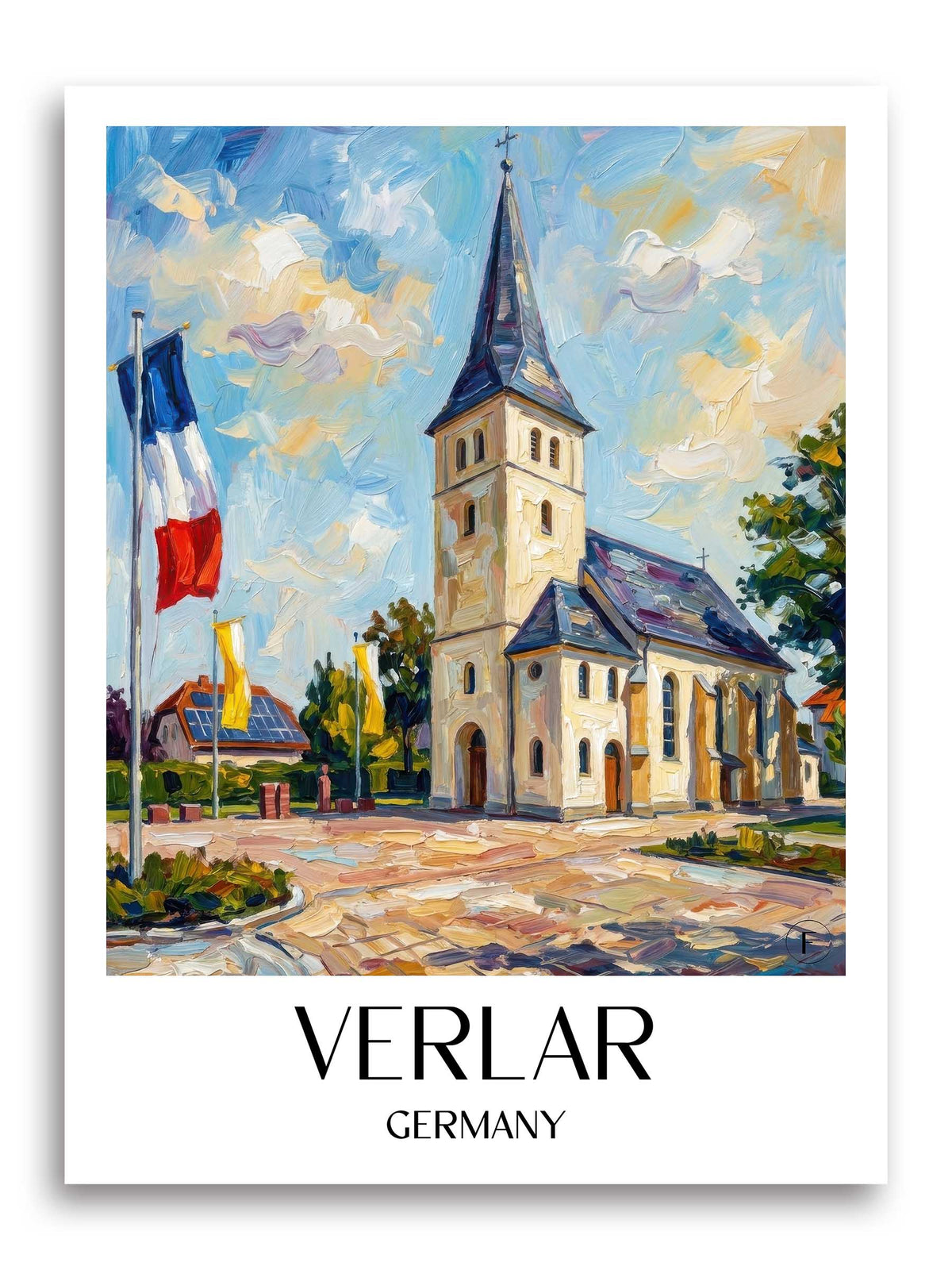 Verlar Poster - Paderborner Land - Deutschland Kunstdruck - Ölgemälde von A4 bis A1 - favplace